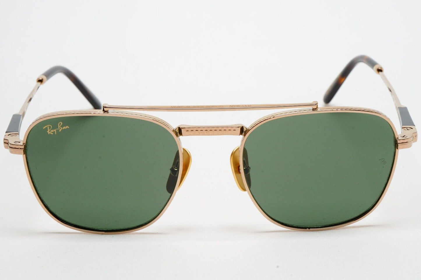 Ray-Ban Sunglasses Frank II Titanium Gold Green Square RB 8258 3138/52 51mm