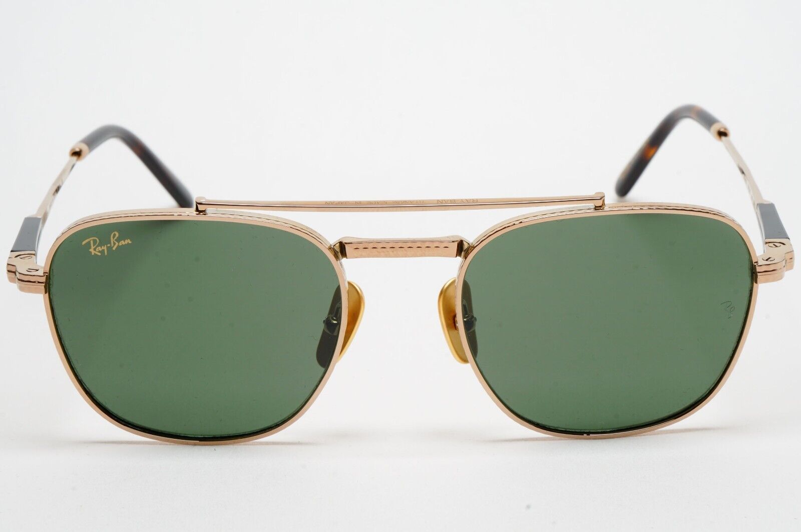 Ray-Ban Sunglasses Frank II Titanium Gold Green Square RB 8258 3138/52 51mm