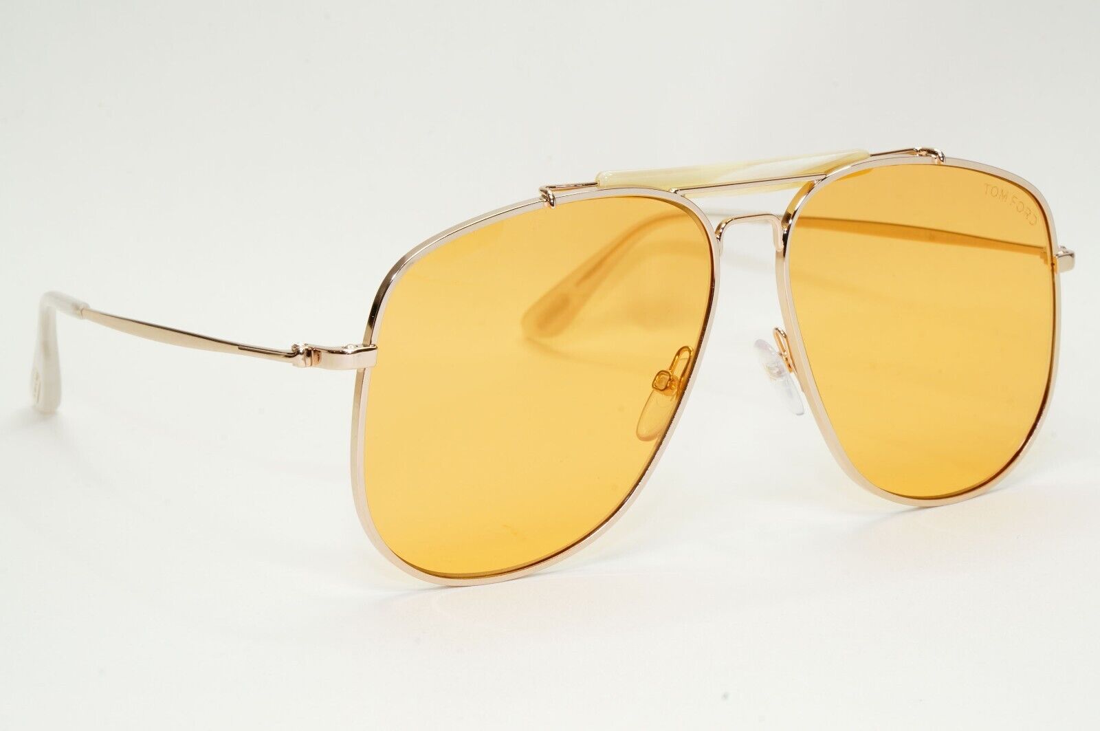 Tom Ford Sunglasses Connor-02 Gold Yellow Pilot Large Metal TF 557 28E FT0557