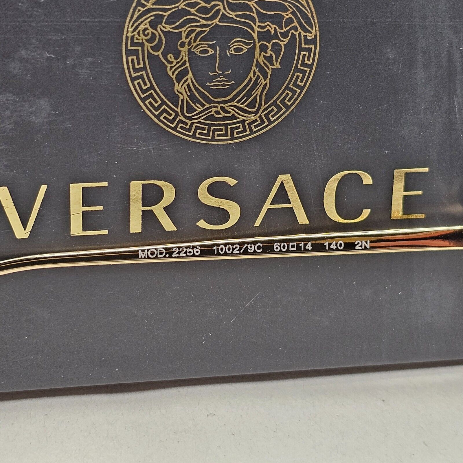 Versace Sunglasses Gold Medusa Large Square Azure Green MOD VE 2256 1002/9C 60mm