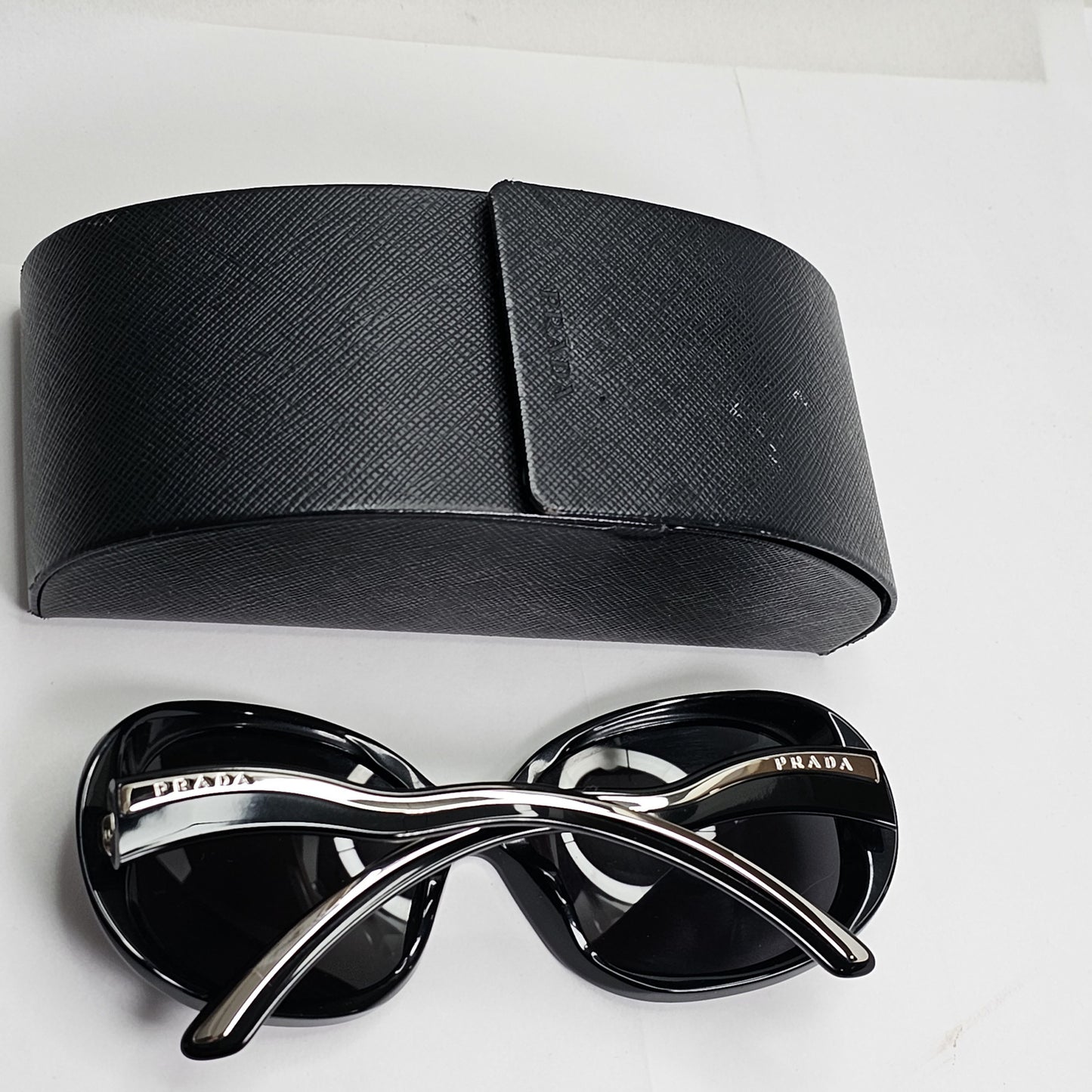 Prada Sunglasses 2010 Vintage Silver Wave Square PR08LS SPR 08L 1AB-1A1 060324