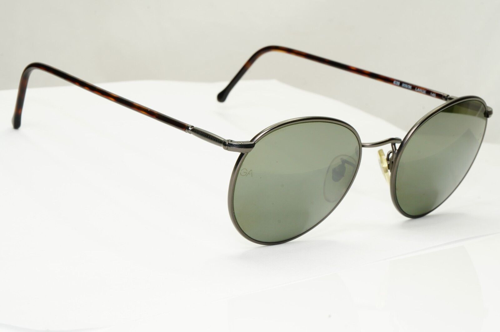 Giorgio Armani 1997 Vintage Sunglasses Gunmetal Green Mirror 639 905/36 51mm