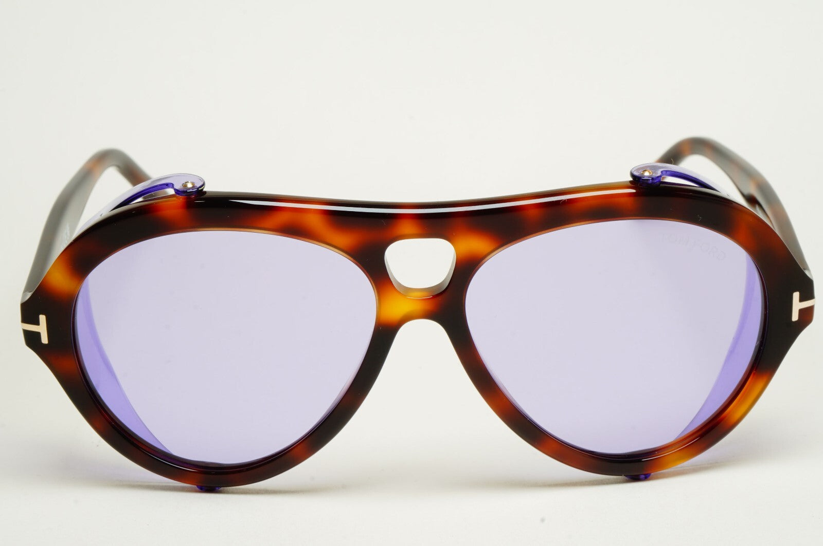 Tom Ford Sunglasses Neughman Brown Violet Pilot Side Shields FT0882 TF 882 53Y