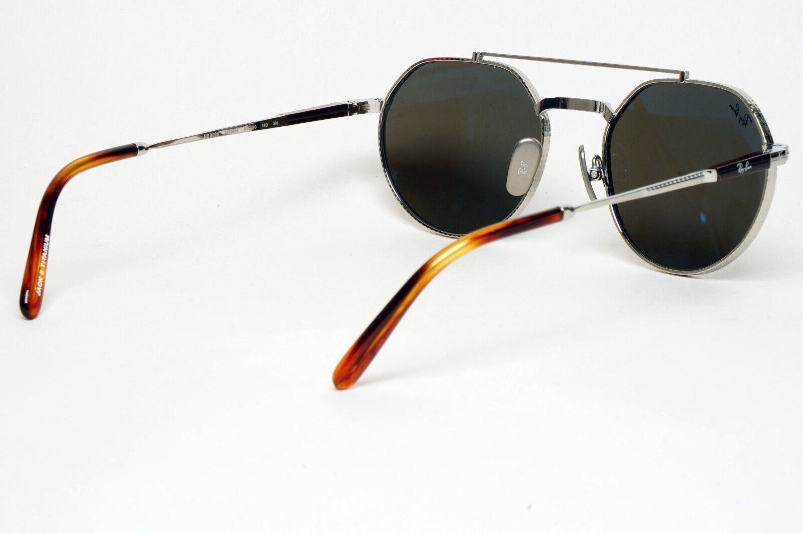 Ray-Ban Sunglasses Jack II Titanium Mirror Blue Silver Grey RB 8265 3139/O4 53mm
