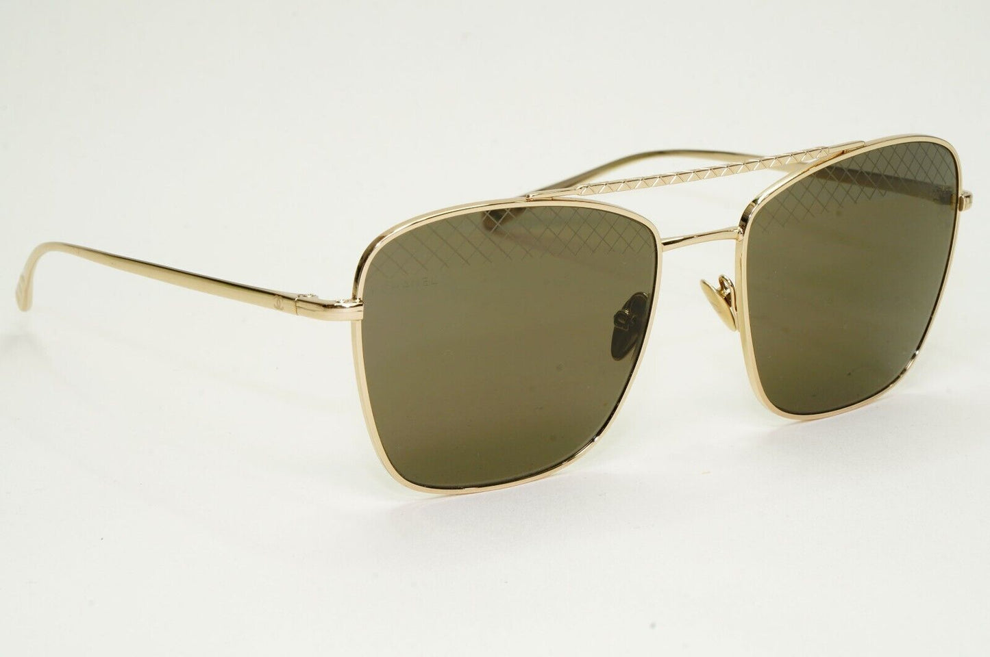 Chanel Sunglasses Gold Square Metal Navigator Pilot 4256 c.395/3 55mm