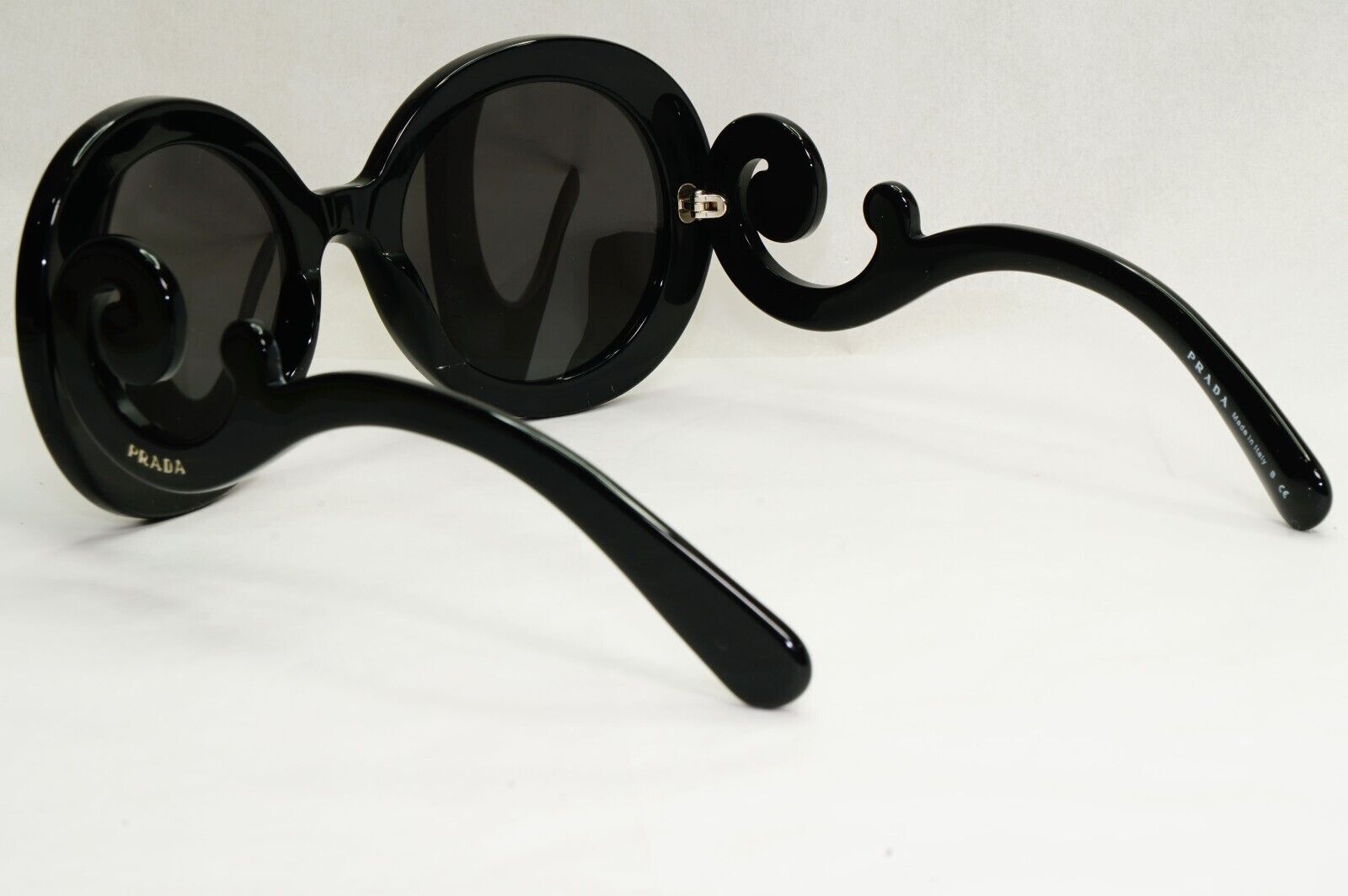 Prada Sunglasses Baroque Swirl Round Black PR27NS SPR 27N 1AB-3M1 180324
