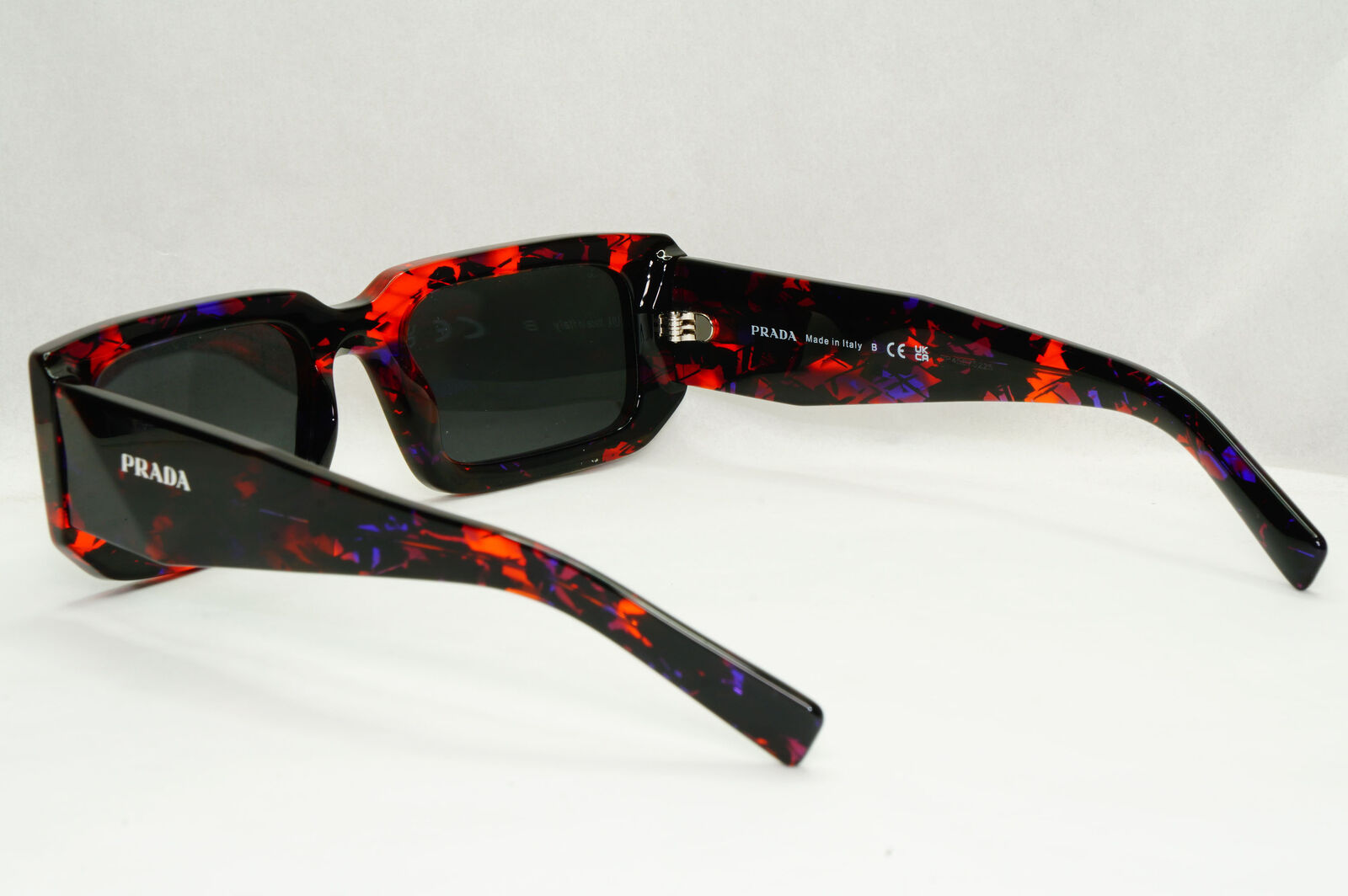 Prada Sunglasses Symbole Black Orange Blue Grey Square PR06YS SPR 06Y 06V-5S0