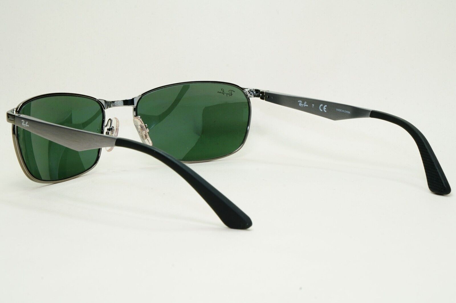 Ray-Ban Sunglasses Gunmetal Green Brushed Aluminium Metal RB 3534 004 59mm