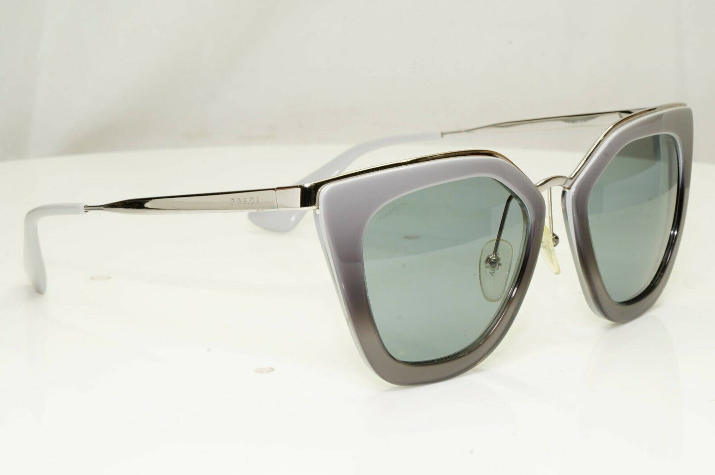 Authentic Prada Womens Sunglasses SS17 Cinema Grey Silver Square SPR 53S UFV-3C2