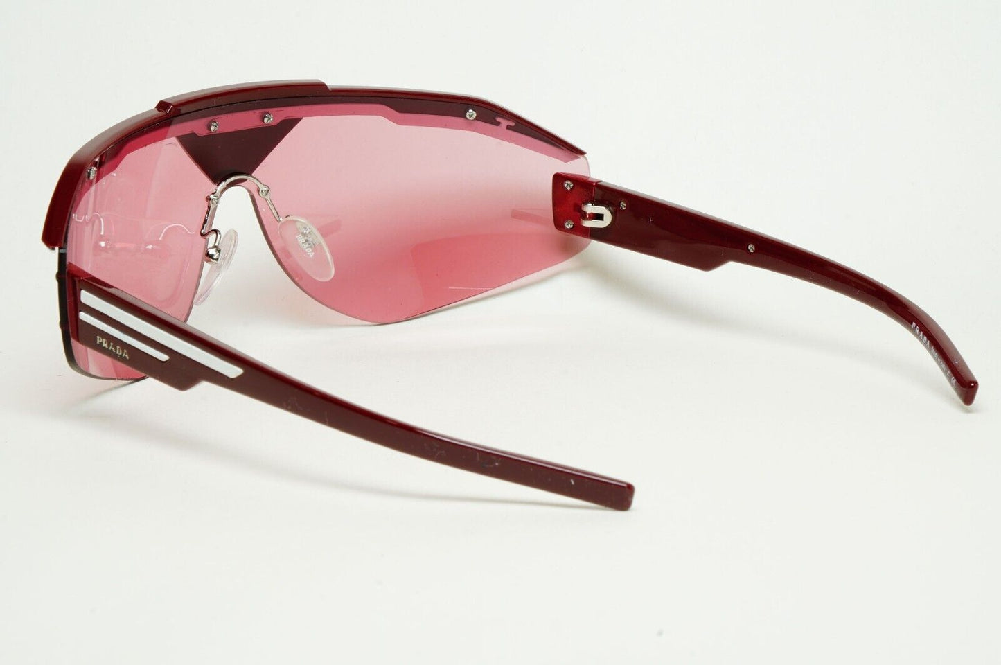 Prada Sunglasses Bordo Brown Shield Wrap PR69VS SPR 69V 459-1K0 231124