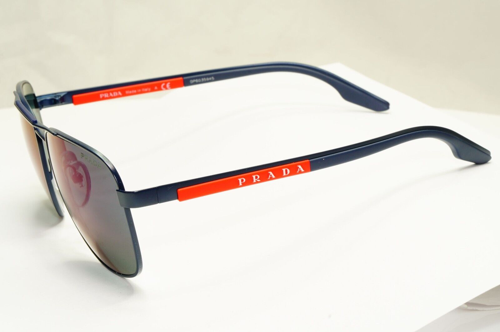 Prada Blue Sunglasses Pilot External Anti Reflective SPS 53X 06S-01G PS53XS