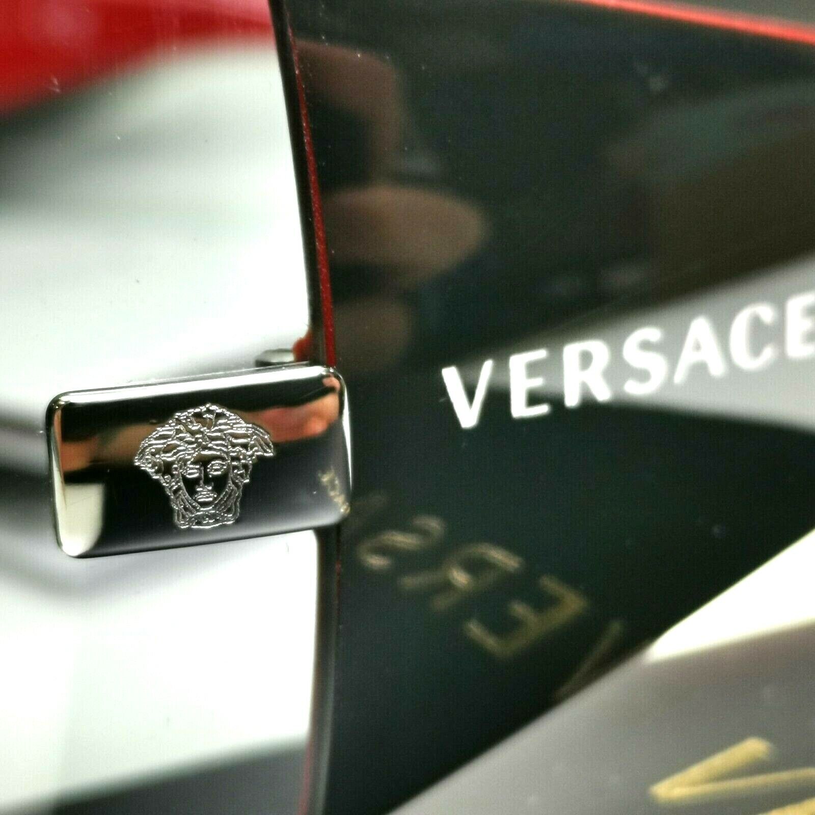 Authentic Versace Sunglasses Black Shield Mens Womens Visor Ski 2054 1001/87