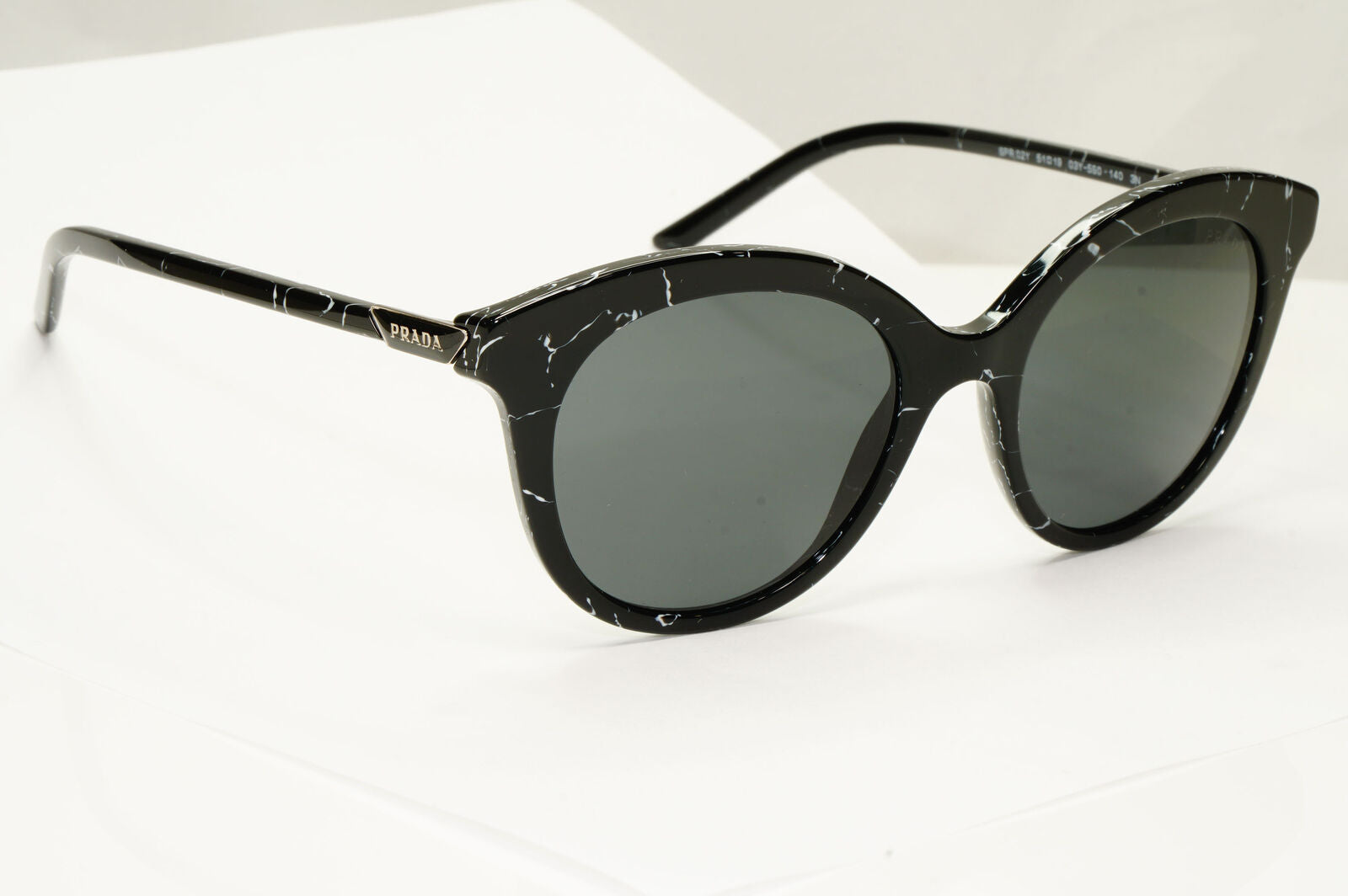 Prada Black Marble Sunglasses Lightning Womens Fashion PR02YS SPR 02Y 03Y-5S0