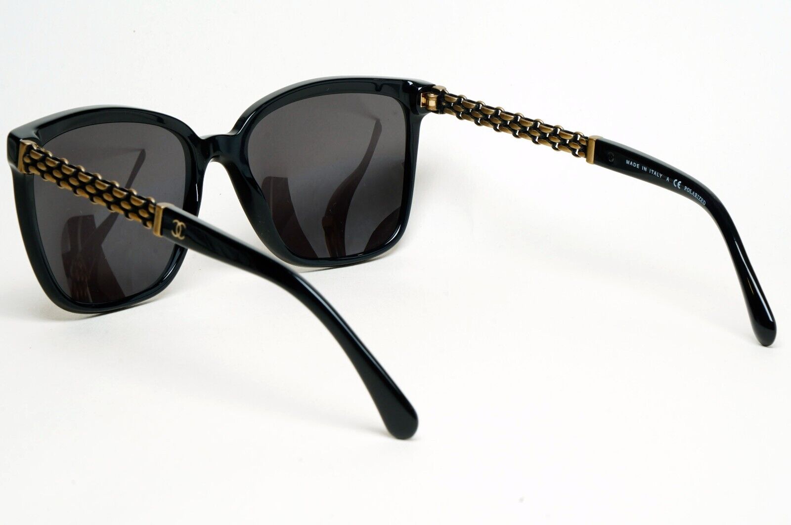 Chanel Sunglasses Chain Black Glossy Square Bronze 5325 c.501/S8 54mm 261124