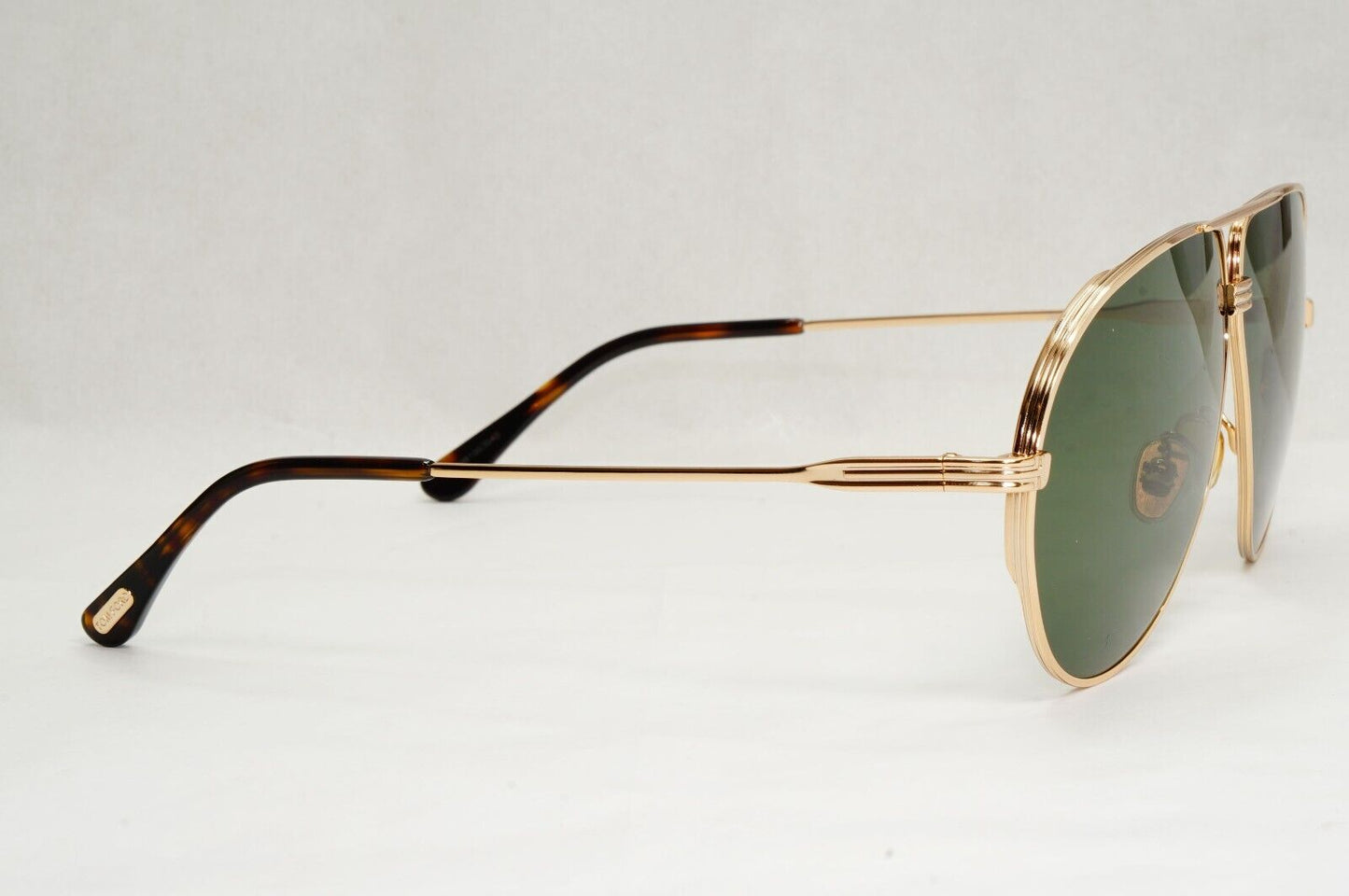Tom Ford Sunglasses Jet Gold Green Metal Pilot Large FT0734-HTF 734-H 28N 64mm