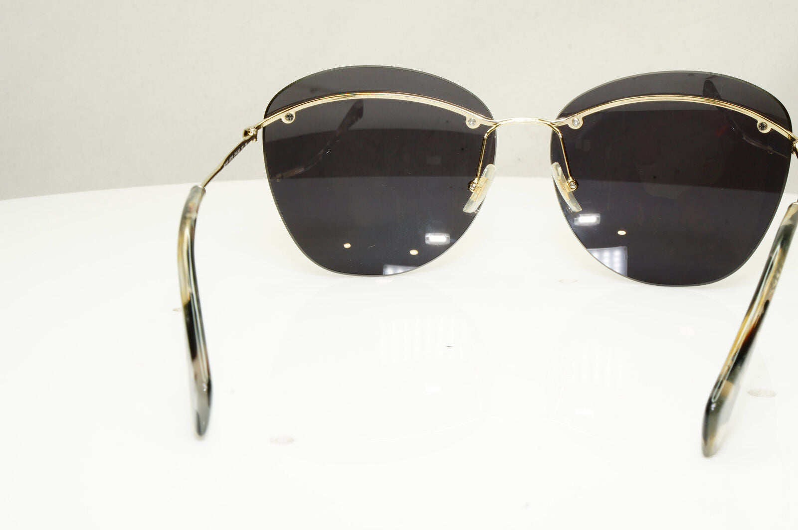 Authentic MIU MIU Womens Vintage Sunglasses Gold Rimless SMU 54P ZVN-3A2 30363