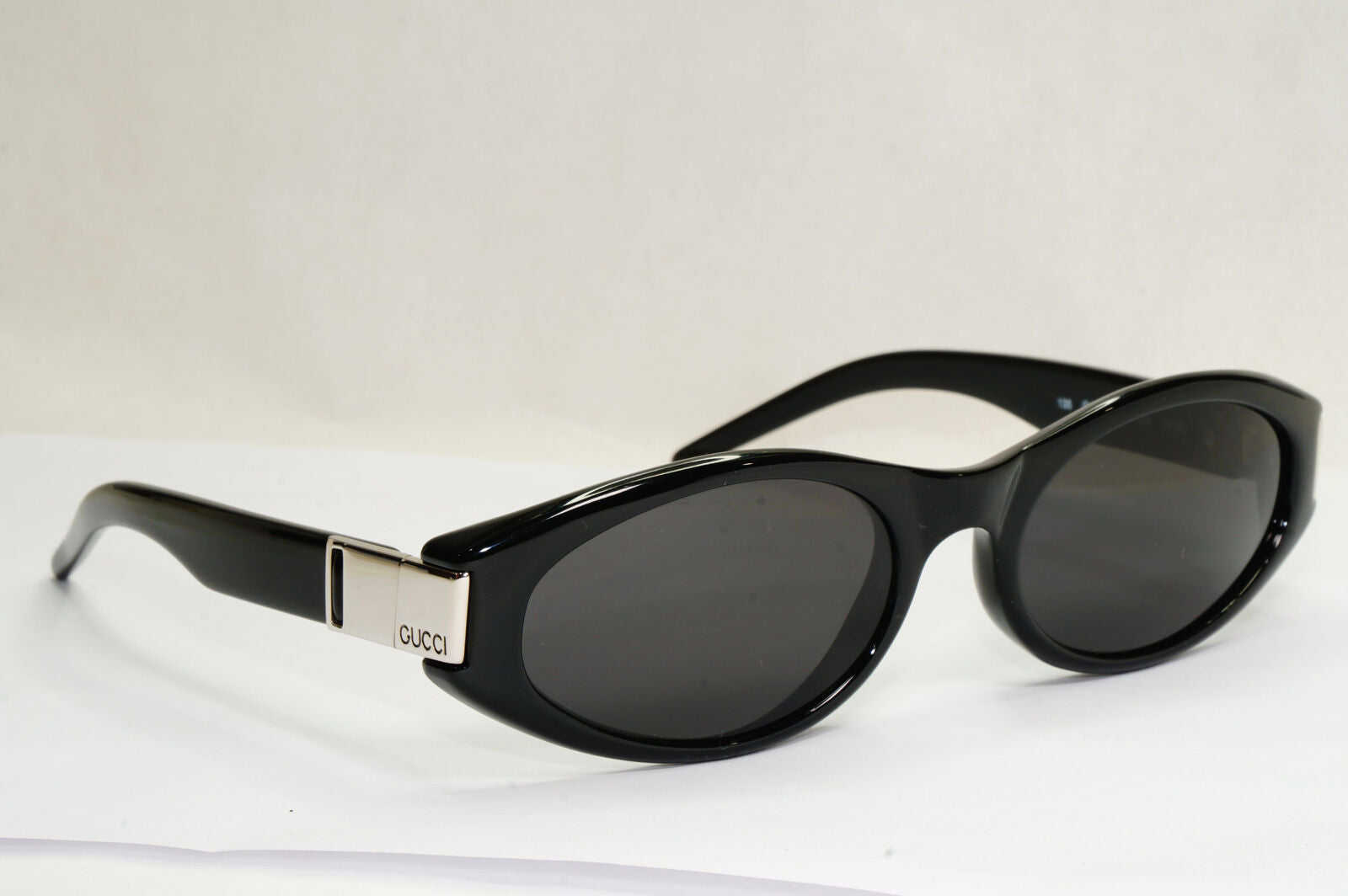 Gucci Sunglasses 1998 Vintage Black Silver Rectangle GG 2411/S D28 55mm 180224