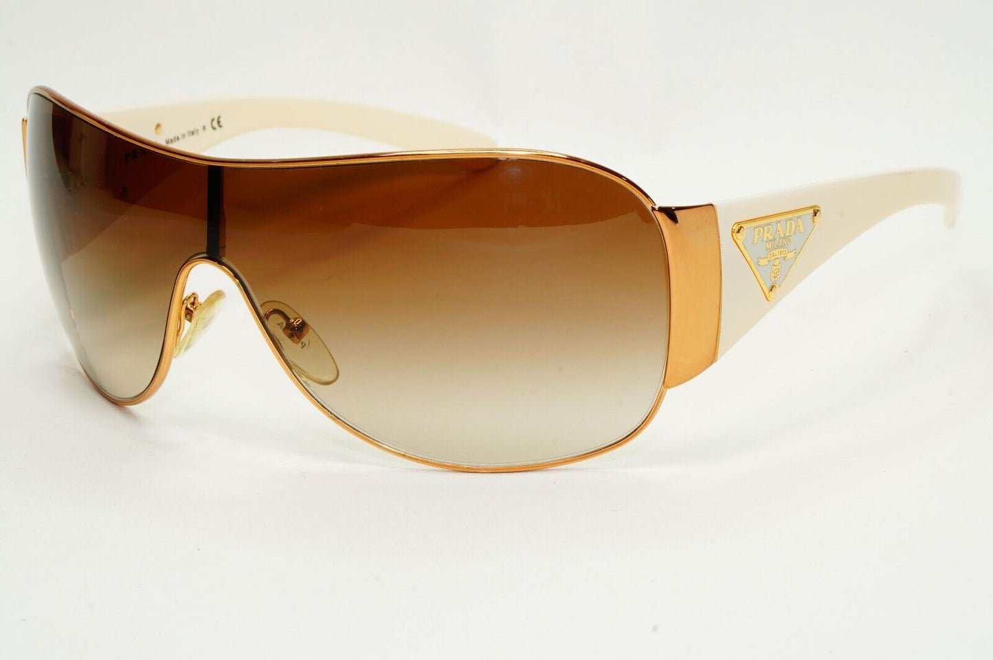 Prada Sunglasses 2010 Triangle Shield Gold Brown PR57LS SPR 57L ZVA-6S1 120824