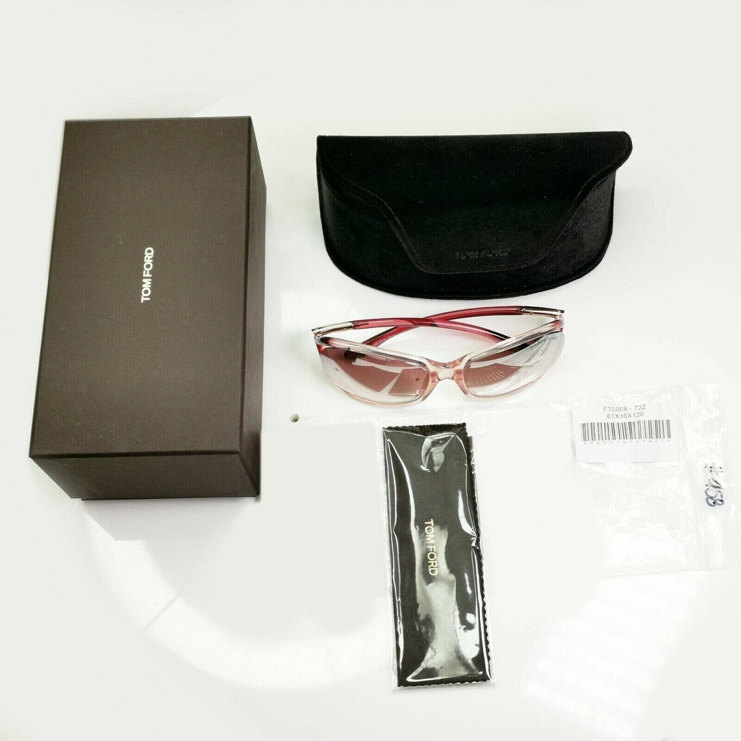 Tom Ford Sunglasses Jennifer Pink Red Silver Gradient Mirror TF8 72Z FT0008