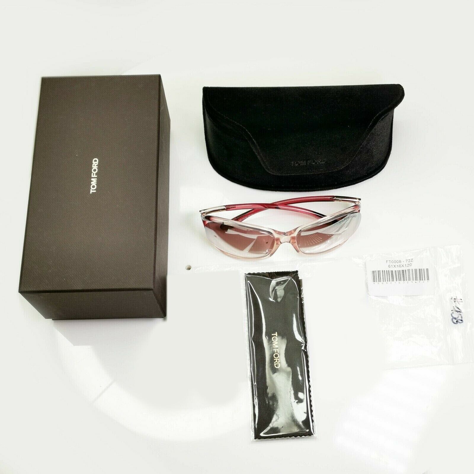 Tom Ford Sunglasses Jennifer Pink Red Silver Gradient Mirror TF8 72Z FT0008