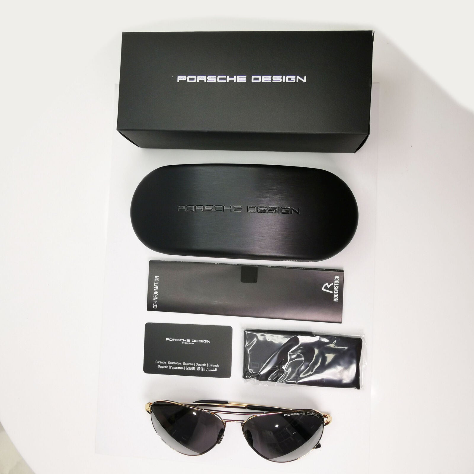 Porsche Design Sunglasses Silver Mirror Shiny Gold Pilot P8508 L 60mm