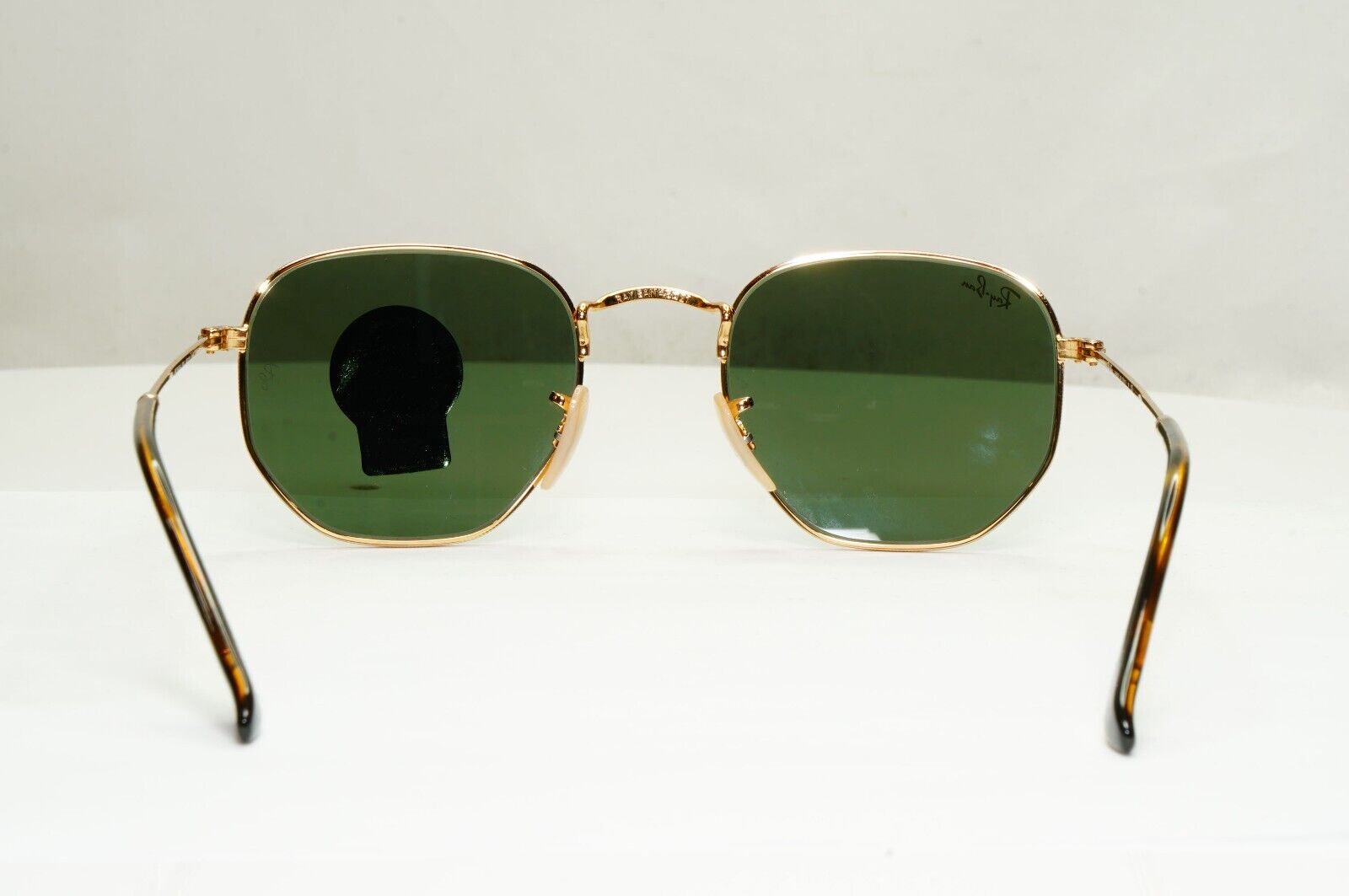 Ray-Ban Sunglasses Hexagonal Gold Arista Metal Green G15 RB 3548-N 001 48mm