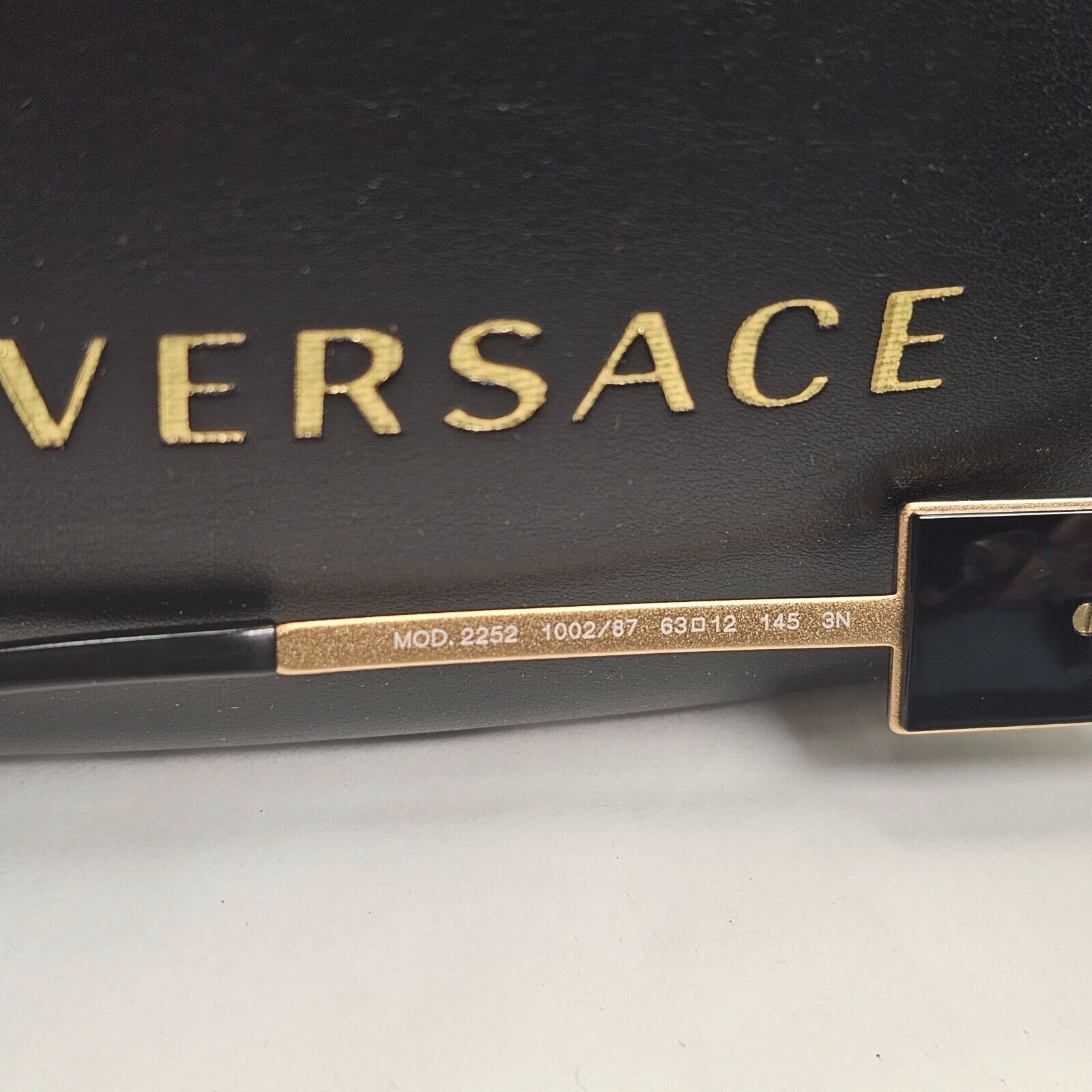 Versace Sunglasses Gold Black Grey Metal Pilot MOD VE 2252 1002/87 63mm