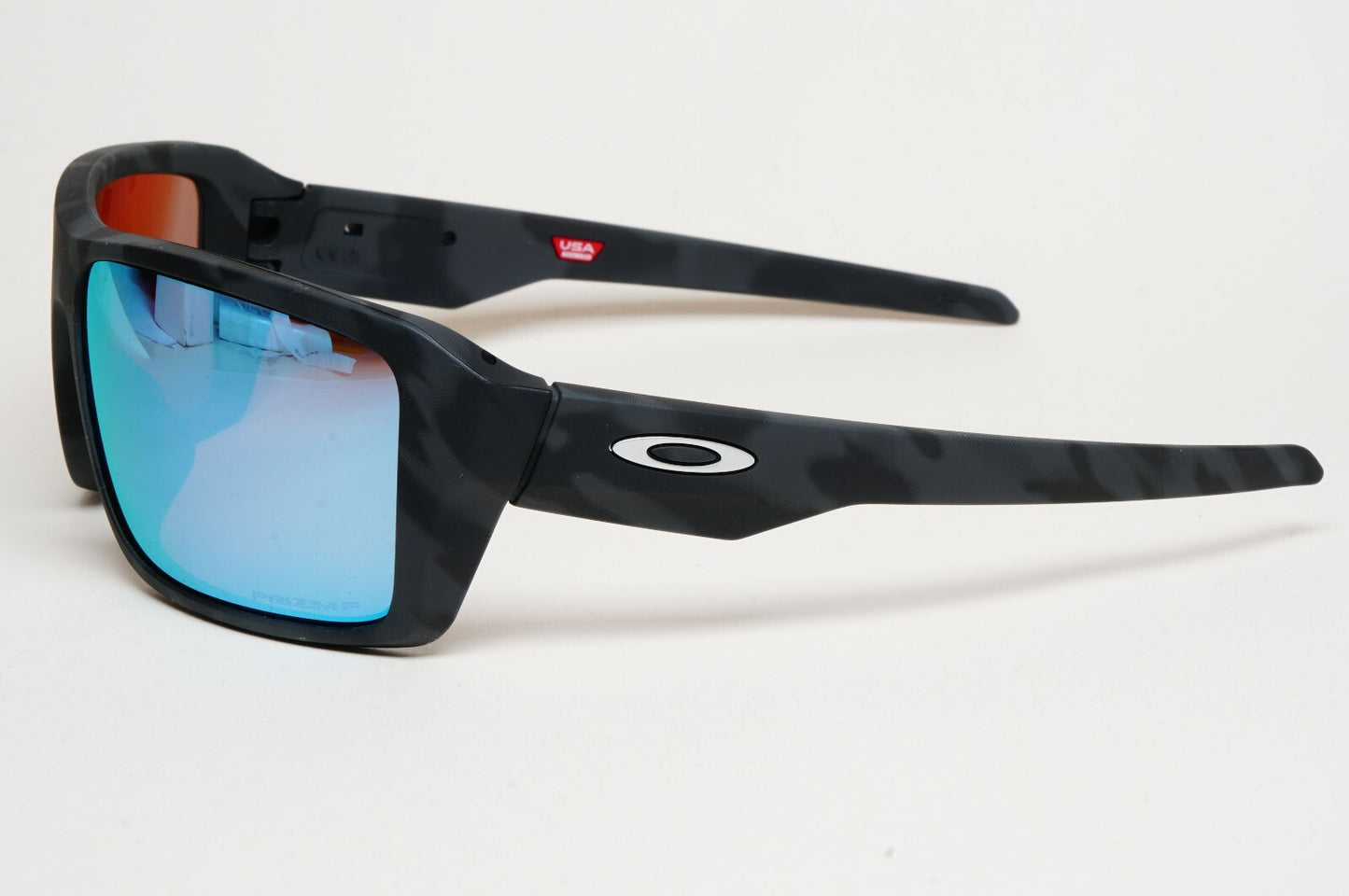 Oakley Sunglasses Polarised Double Edge Black Camo Blue Deep Water OO9380 27