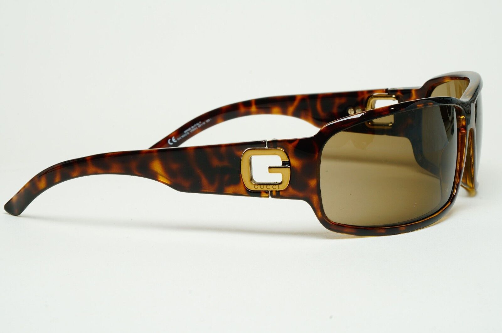 Gucci Sunglasses 2004 Vintage Brown Tortoise Wrap Retro GG 1583/S V086J 050225