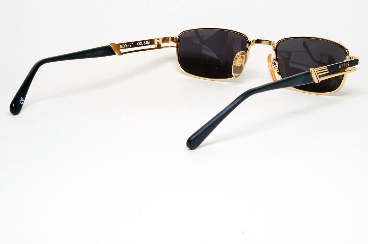 Versus Sunglasses 1996 by Gianni Versace Vintage Gold Black MOD F20 COL 33M