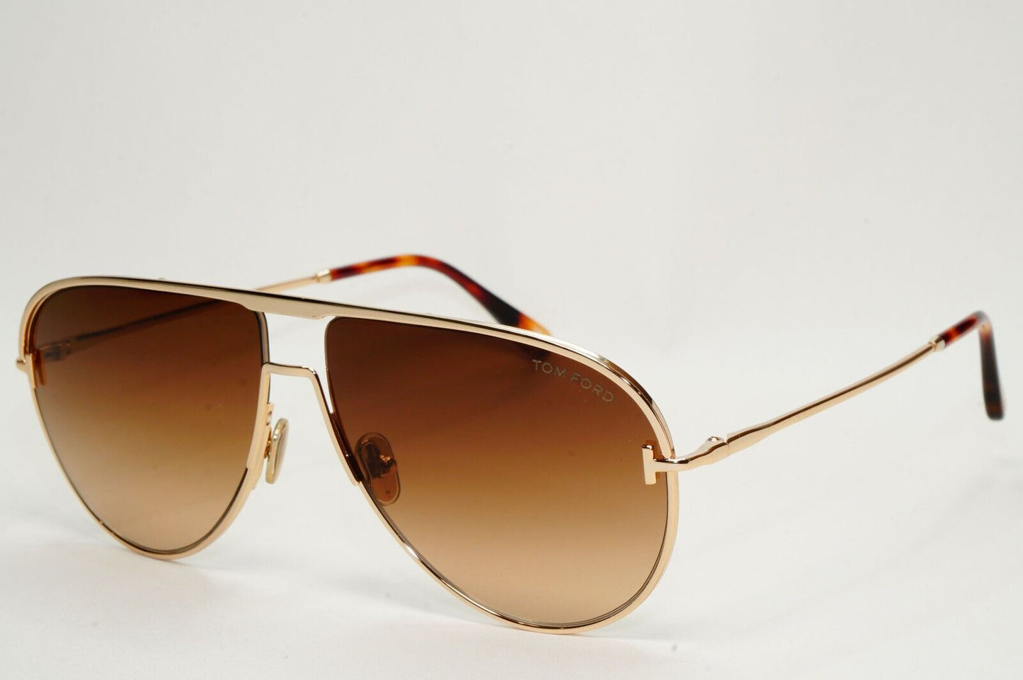 Tom Ford Sunglasses Theo Gold Brown Gradient Metal Pilot FT0924 TF 924 28F 60mm