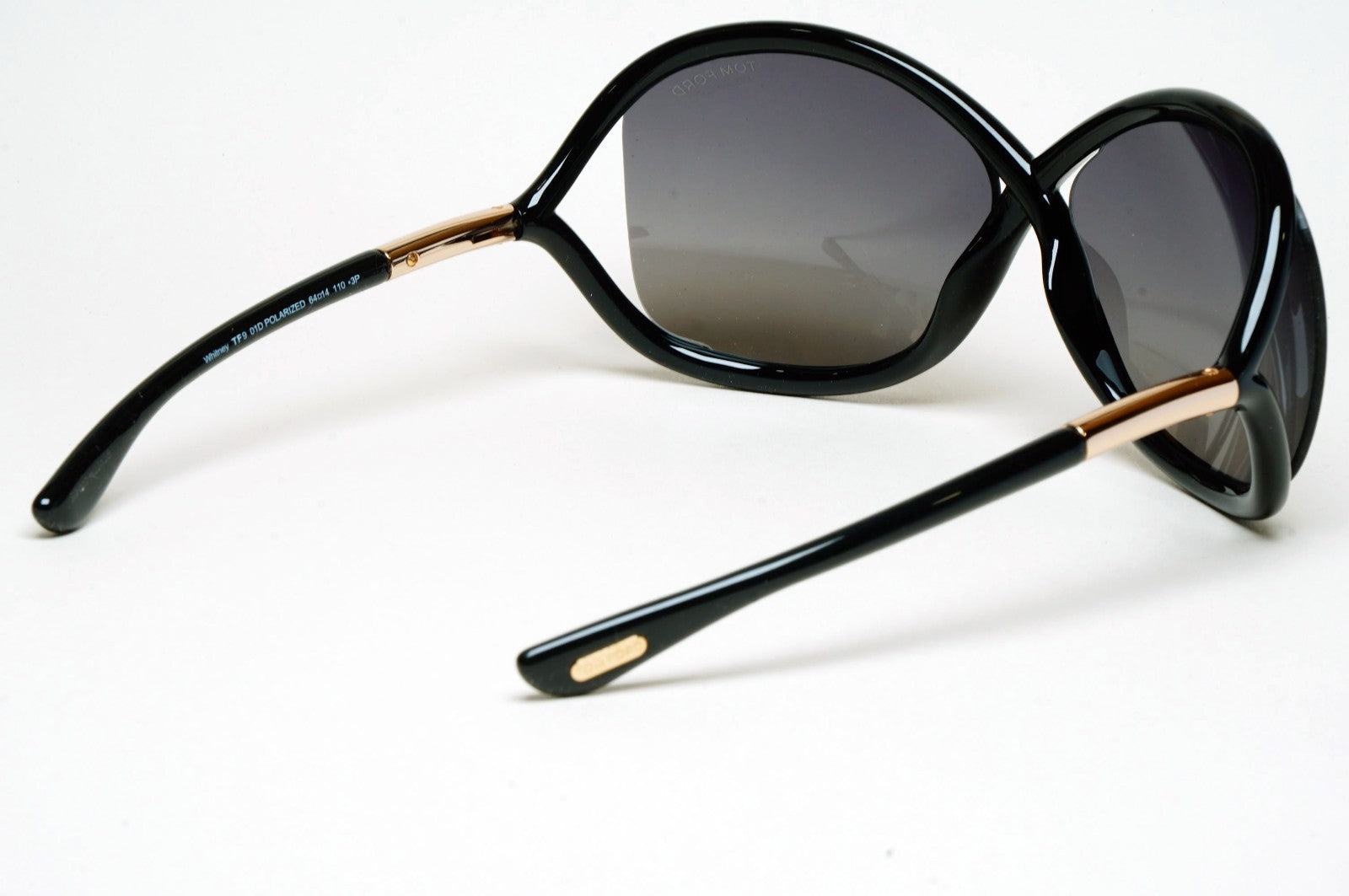 Tom Ford Sunglasses Whitney Polarized Black Grey Gold FT0009 TF 9 01D