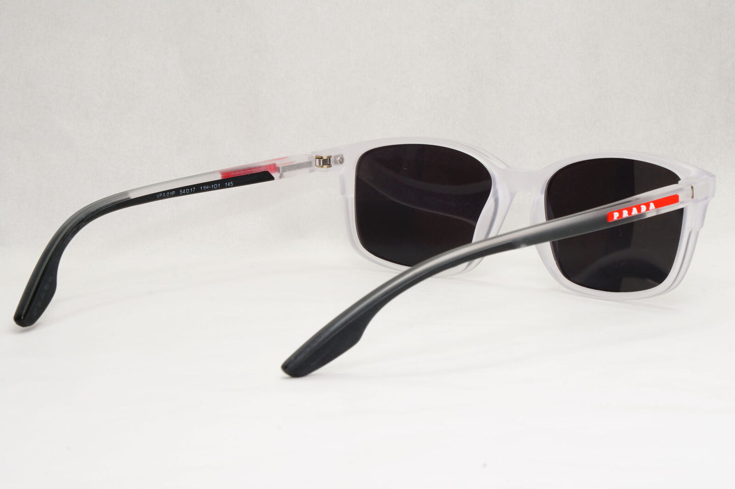 Prada Sunglasses Matte Transparent Grey Black PS01PV VPS 01P 11H-1O1 54mm