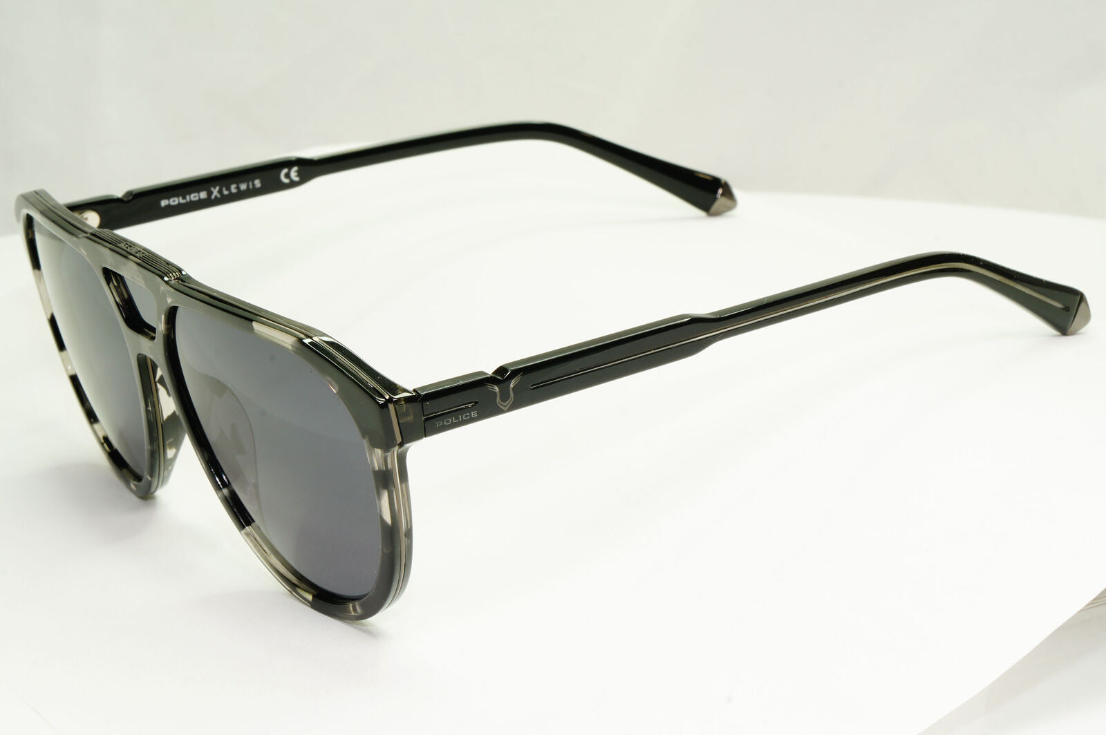 Police Lewis Hamilton F1 Sunglasses Black Grey Marble Pilot 22 SPL C50 COL 096N