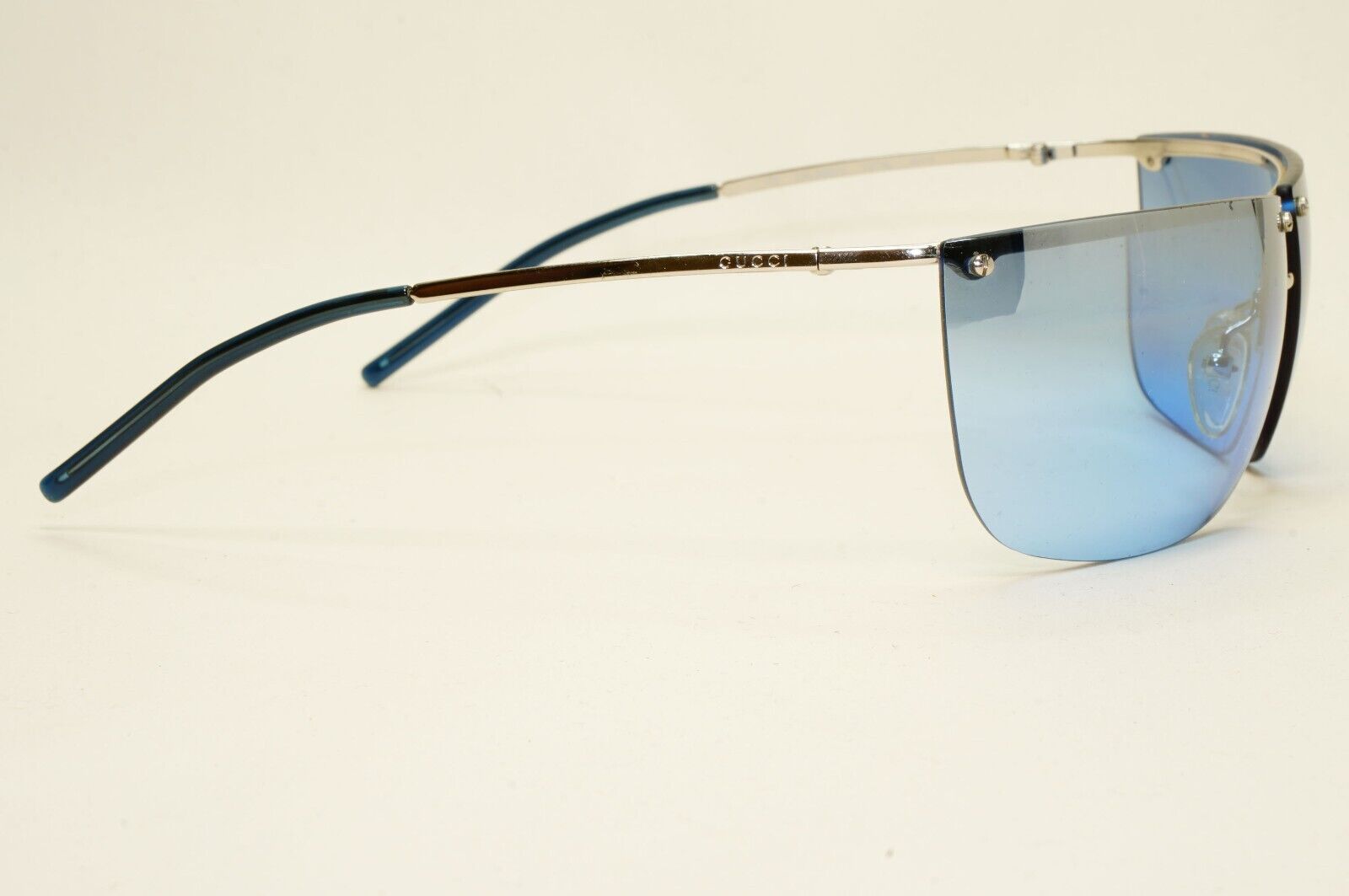 Gucci Sunglasses 2006 Vintage Blue Mirror Silver Wrap GG 2652/S YB7NL 081024
