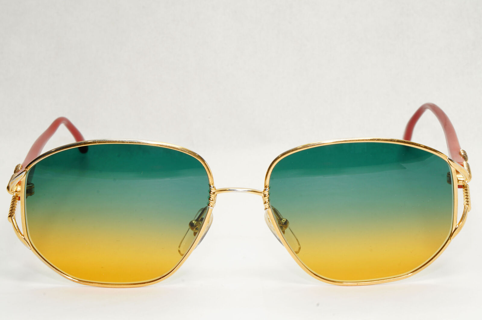 Dior Sunglasses Vintage 1990s Red Gold Green Brown Germany 2492 43 55mm 200124