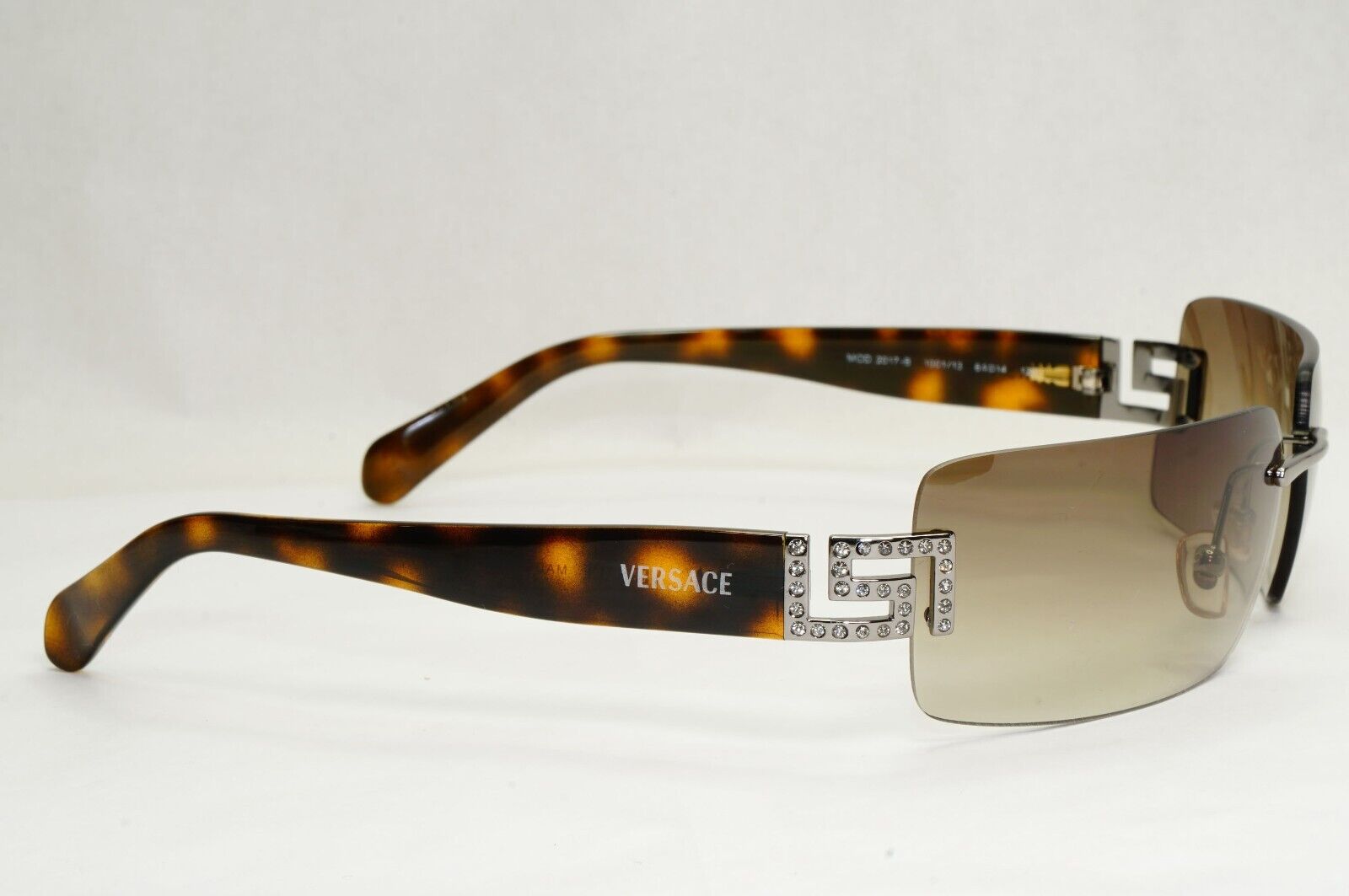 Versace Sunglasses 2004 Vintage Wrap Brown Gradient MOD 2017-B 1001/13 180324