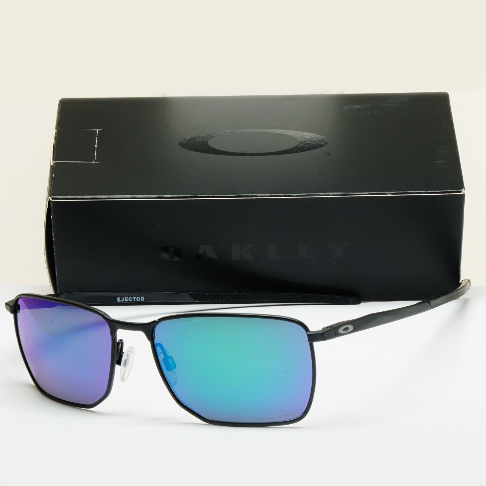 Oakley Sunglasses Ejector Black Green Satin Steel Prizm Jade OO 4142 13 58mm