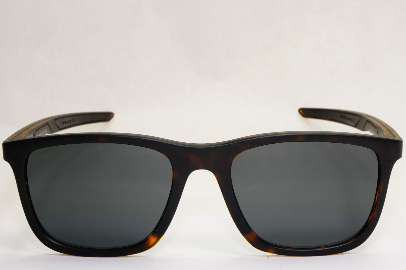 Prada Sunglasses Dark Brown Tortoiseshell Square Grey PS10WS SPS 10W 581-06F