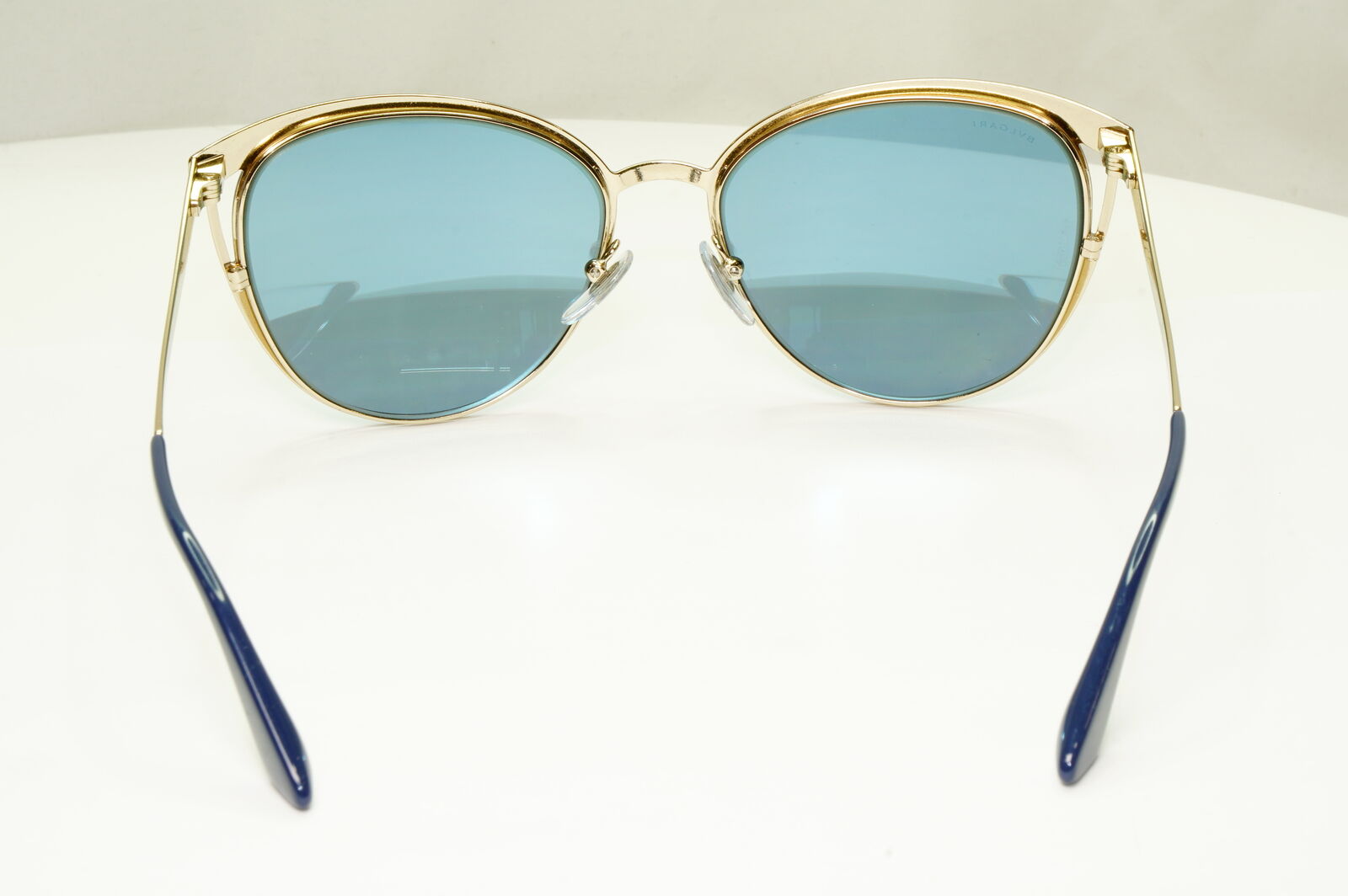Bvlgari Mirror Gold Blue Sunglasses Square Green Scales BV 6083 2020/6J 050822