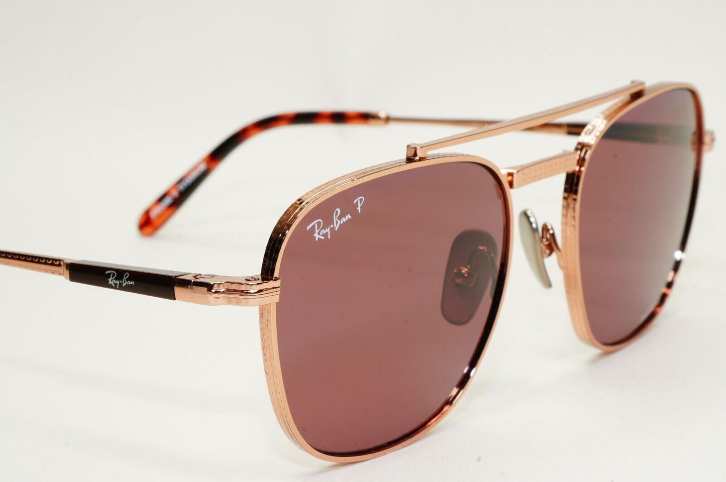 Ray-Ban Sunglasses Frank II Titanium Polarized Rose Gold RB 8258 3140/AF 54mm
