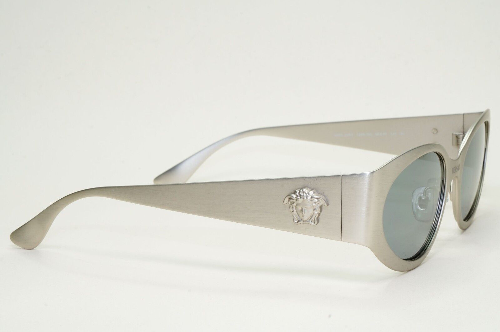 Versace Sunglasses Brushed Silver Medusa Grey Silver Mirror MOD VE 2263 1266/6G
