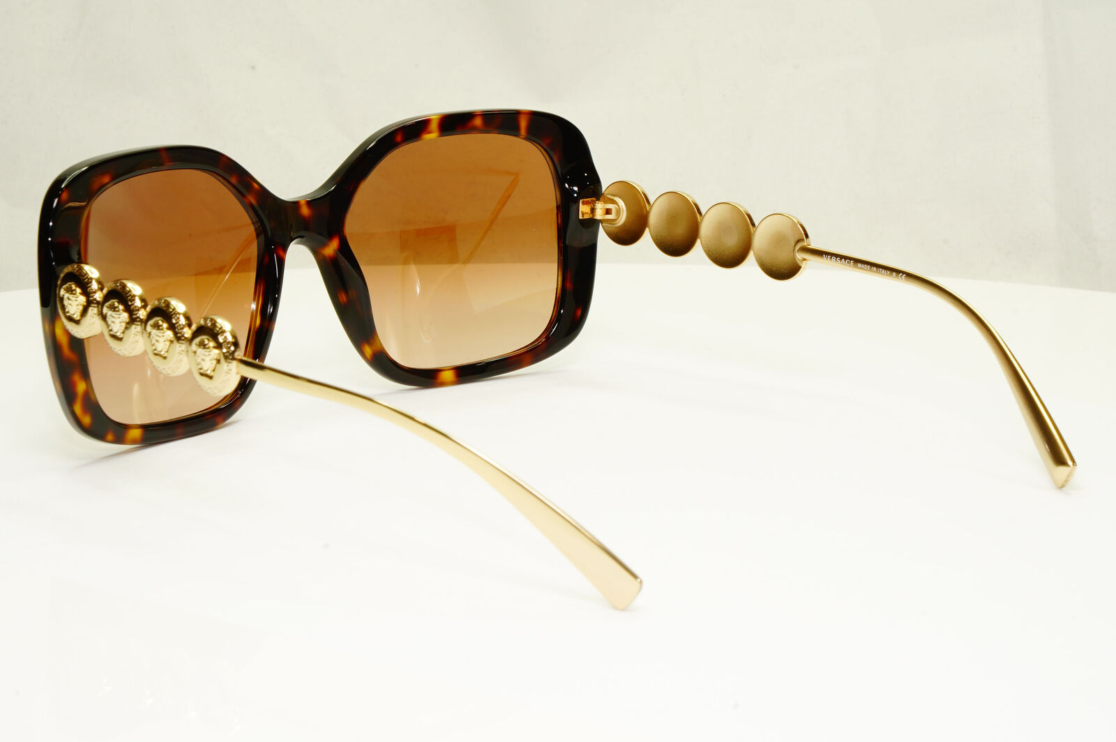 Authentic Versace Womens Square Sunglasses Gold Medusa MOD 4375 108/13