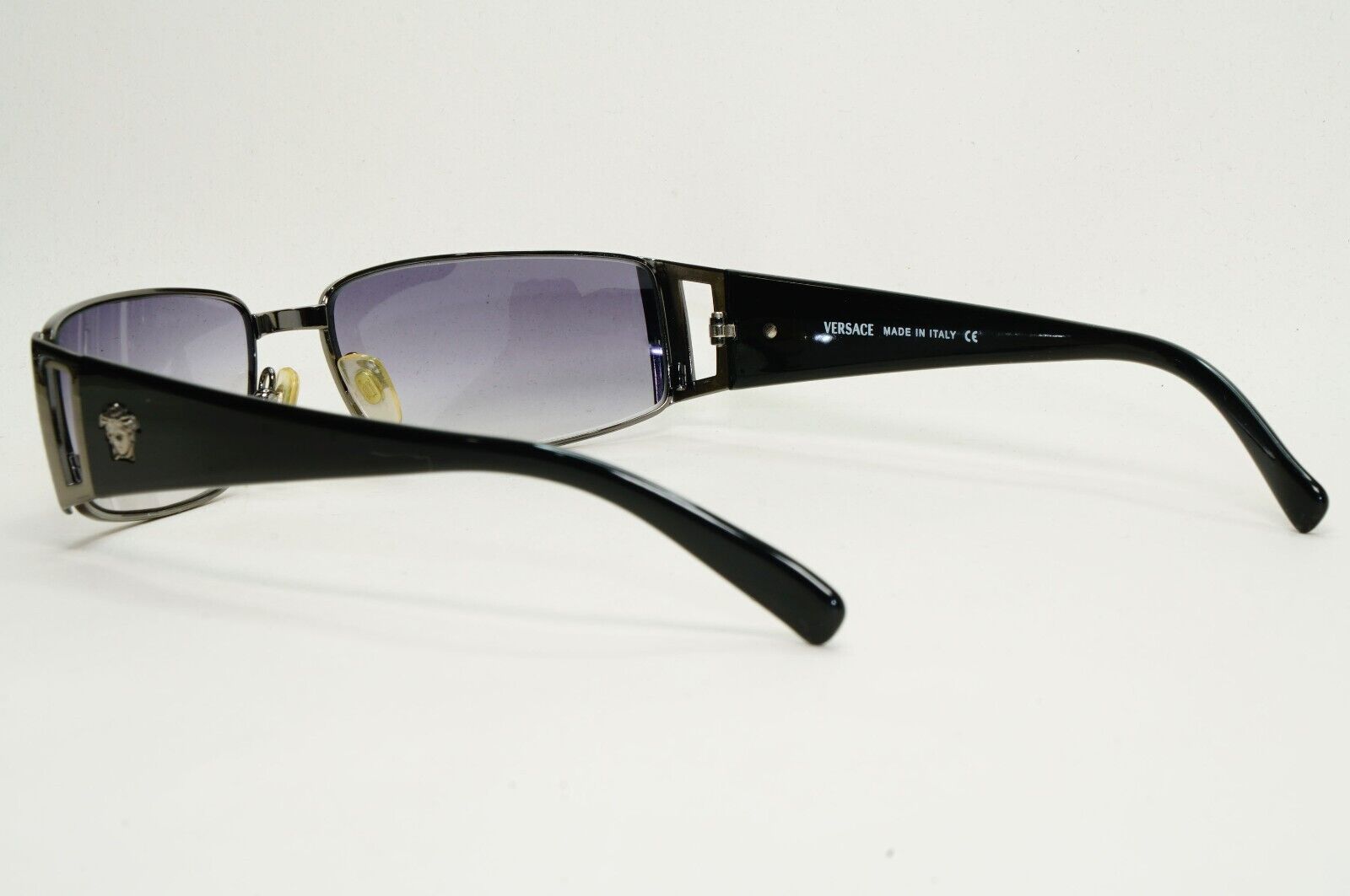 Versace Sunglasses 2003 Vintage Rectangle Black Gunmetal MOD 2021 1001/11 210924