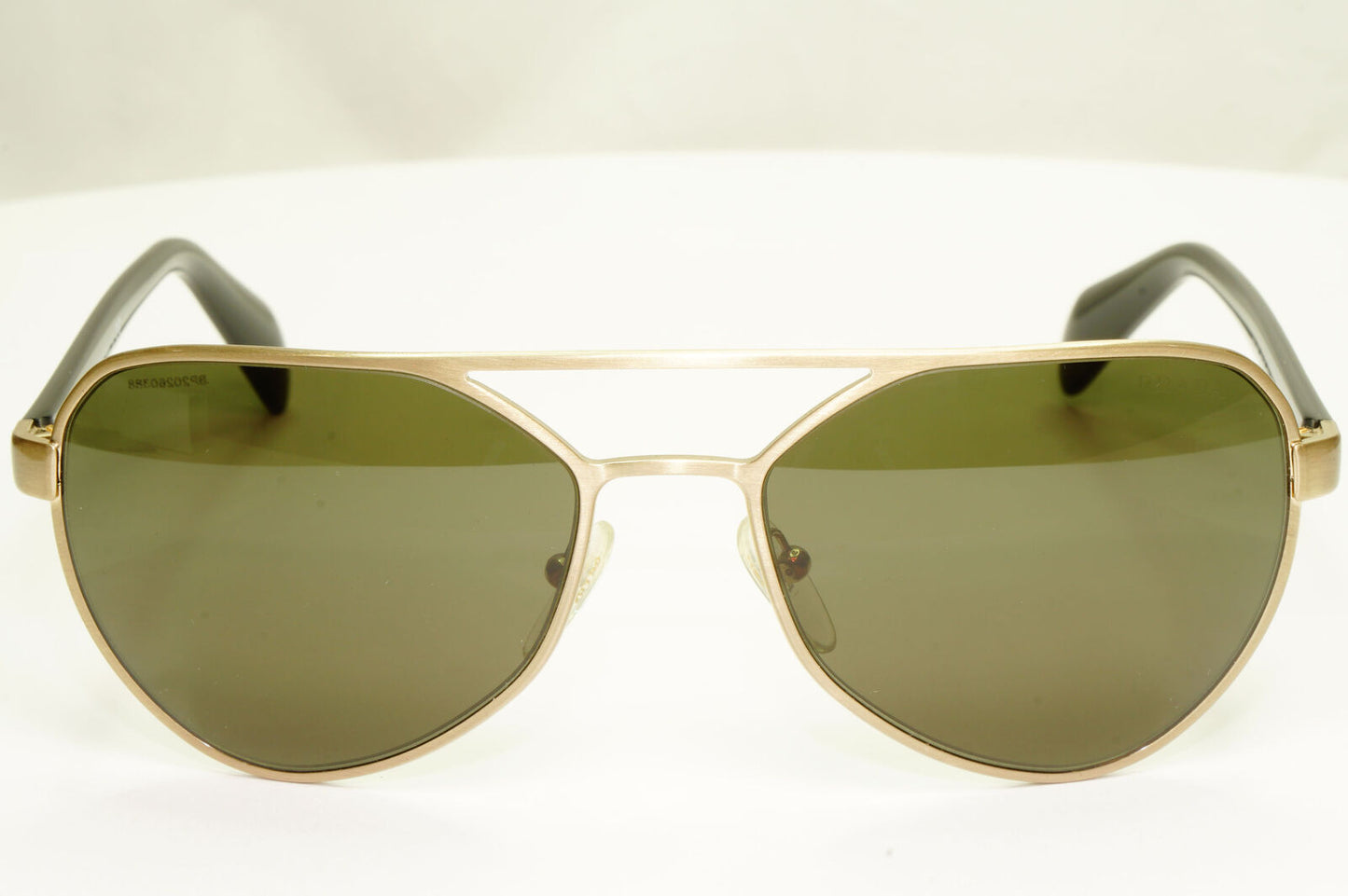 Prada Gold Black Pilot Sunglasses Green Mens Fashion PR55RS SPR 55R MA1-0A7