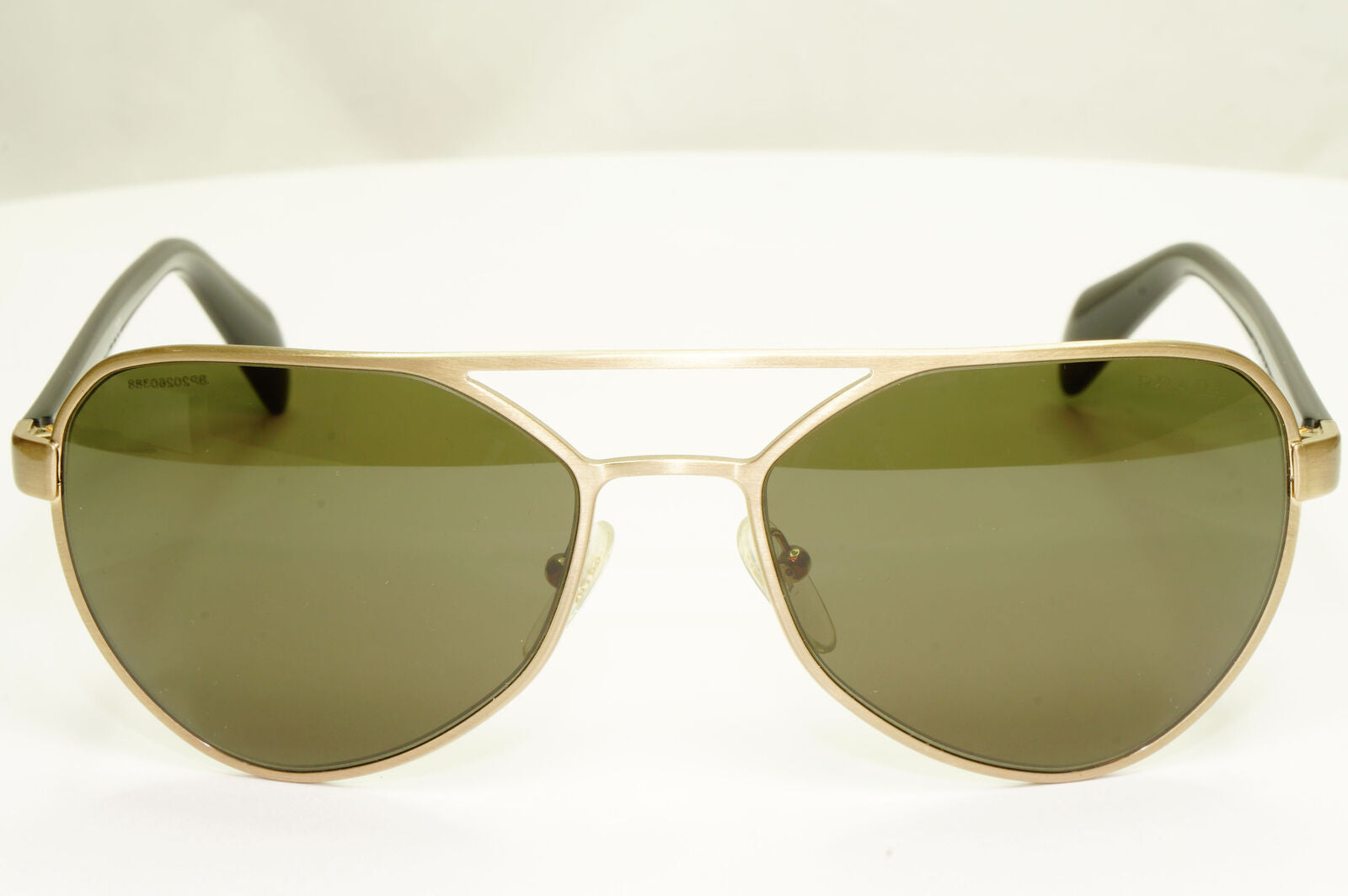 Prada Gold Black Pilot Sunglasses Green Mens Fashion PR55RS SPR 55R MA1-0A7