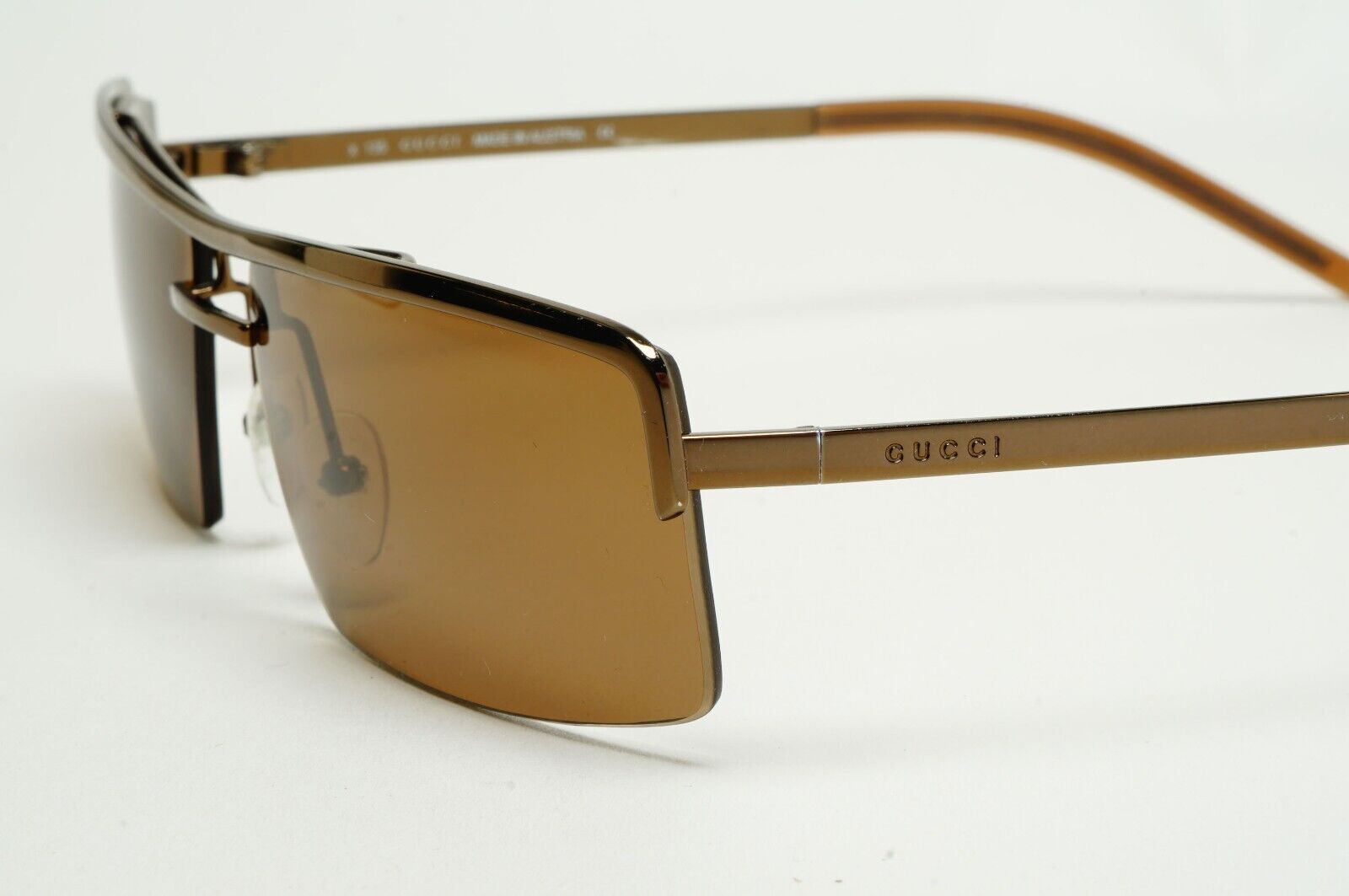 Gucci Sunglasses 1998 Vintage Brown Square Retro GG 1679/S 833A6 58mm 211124
