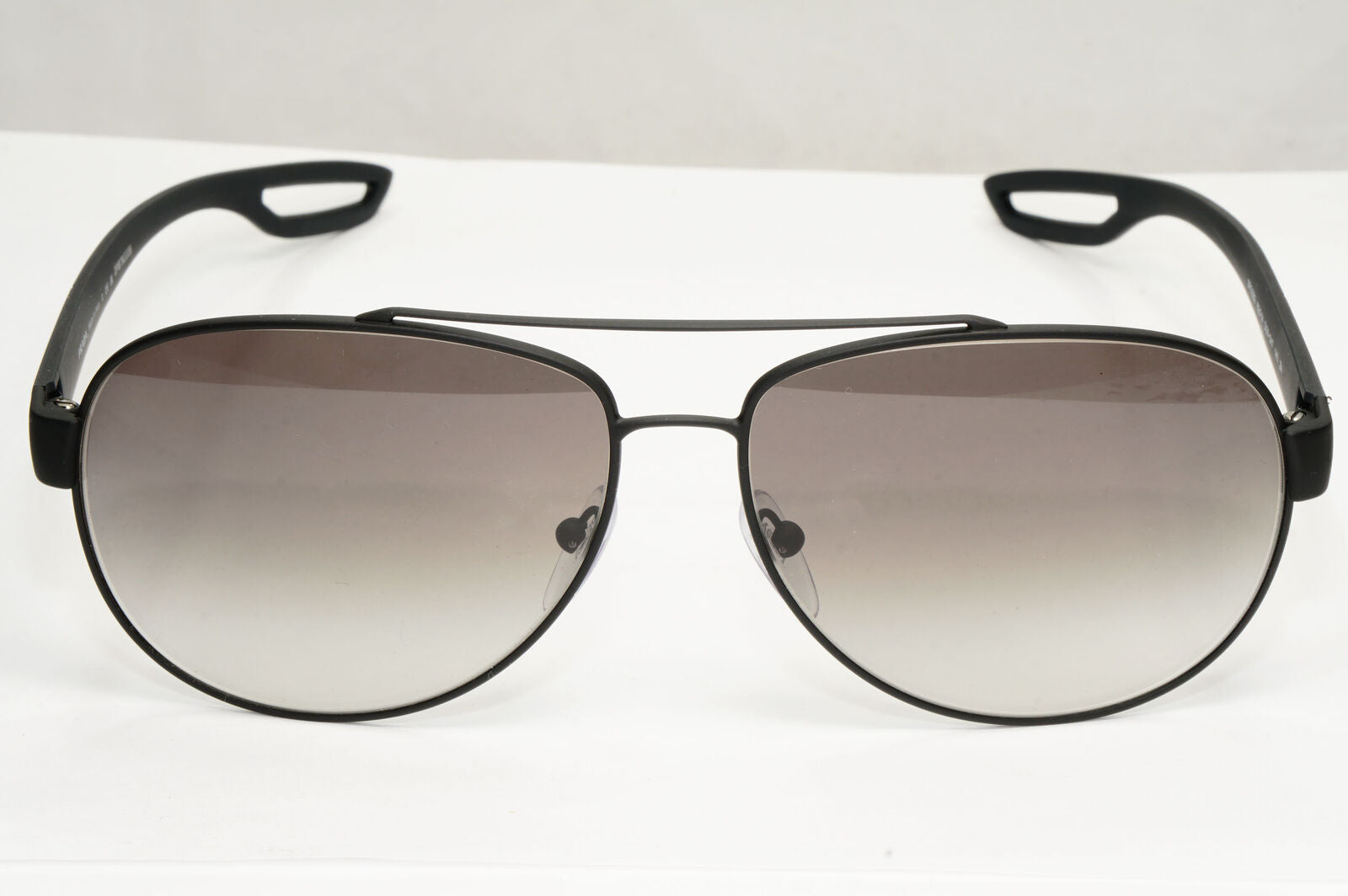 Prada Black Sunglasses Pilot Grey Gradient Sport Rubber PS55QS SPR 55Q DG0-0A7