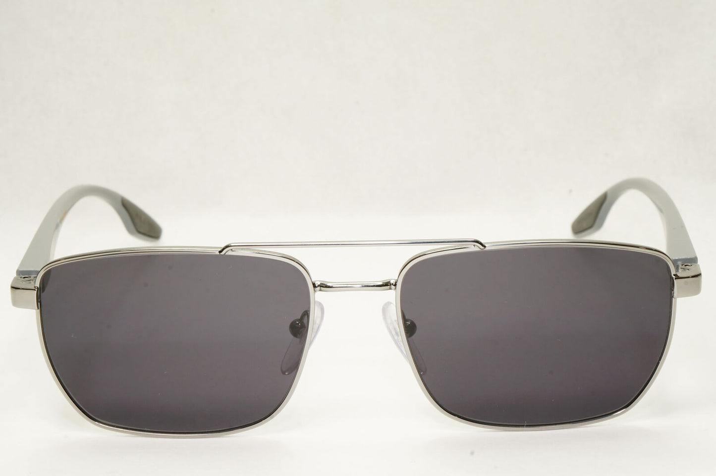 Prada Sunglasses Black Grey Gunmetal Square Navigator PS53MV VPS 53M 5AV1O1 55mm