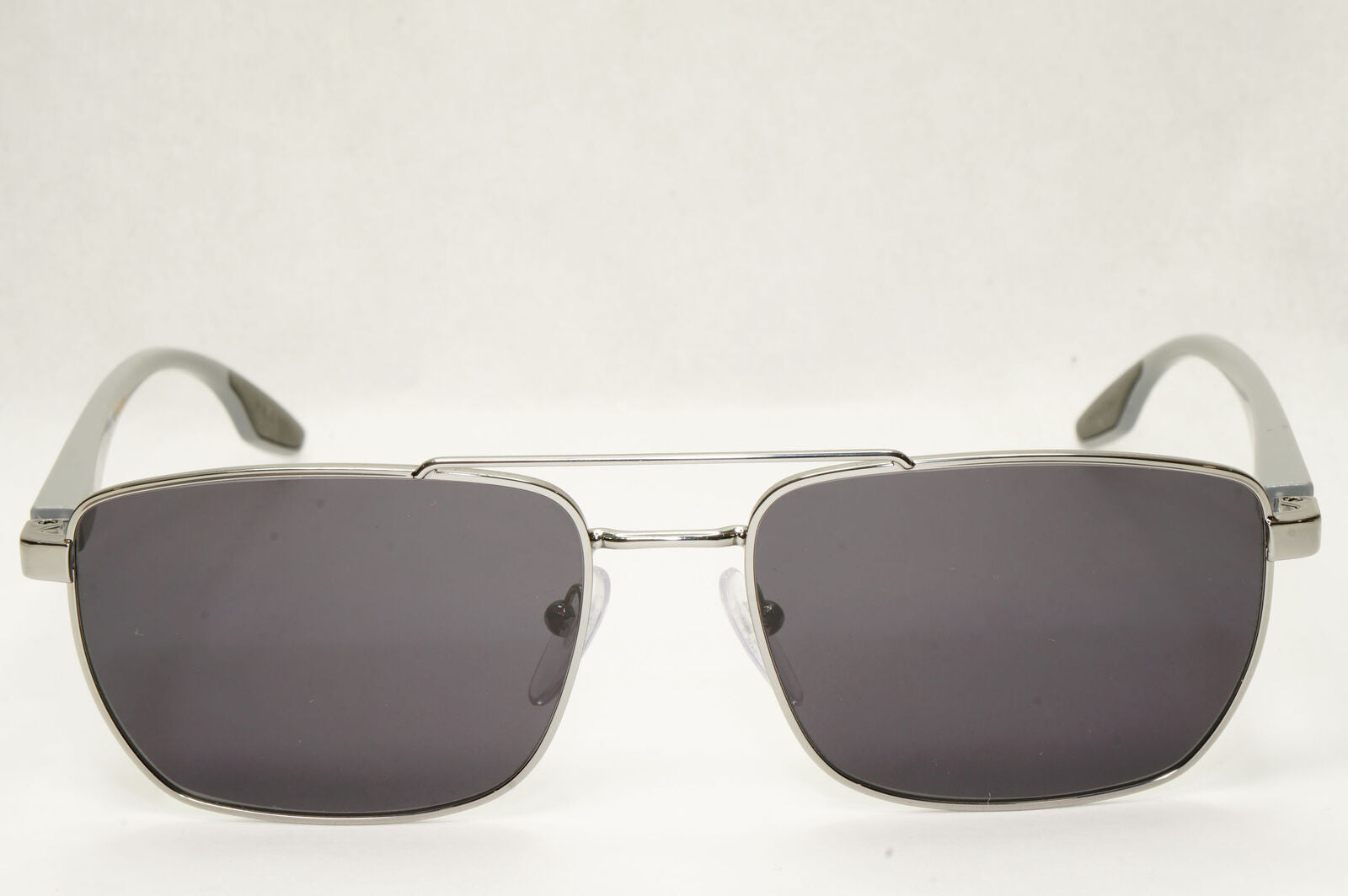 Prada Sunglasses Black Grey Gunmetal Square Navigator PS53MV VPS 53M 5AV1O1 55mm